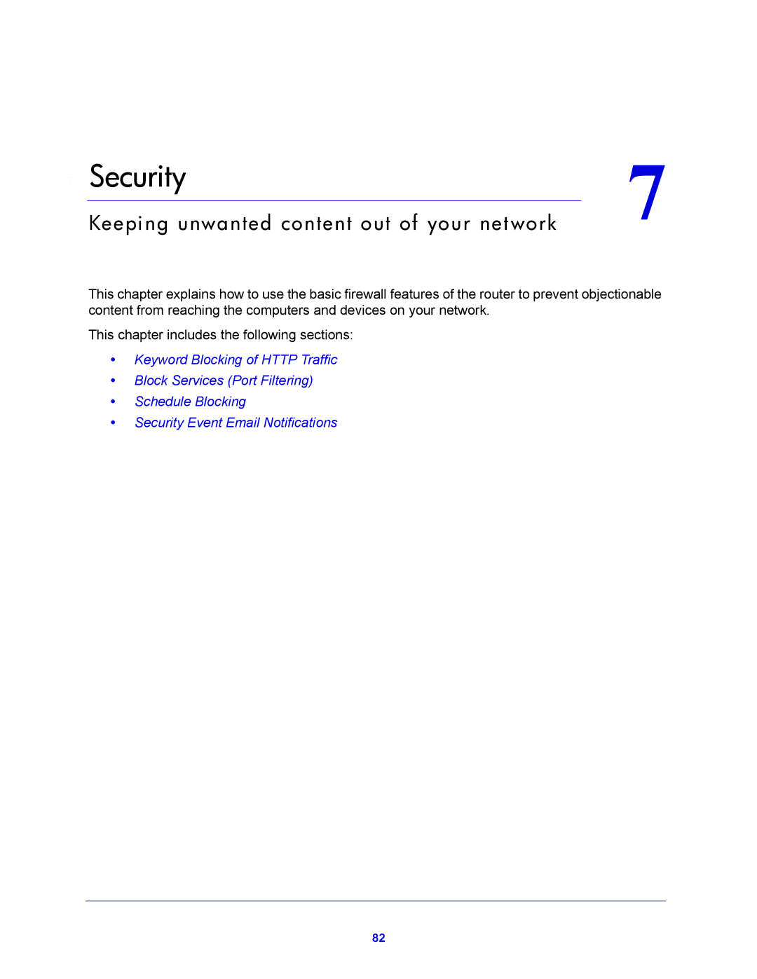 NETGEAR WNDR4700, WNDR4720 user manual Security 