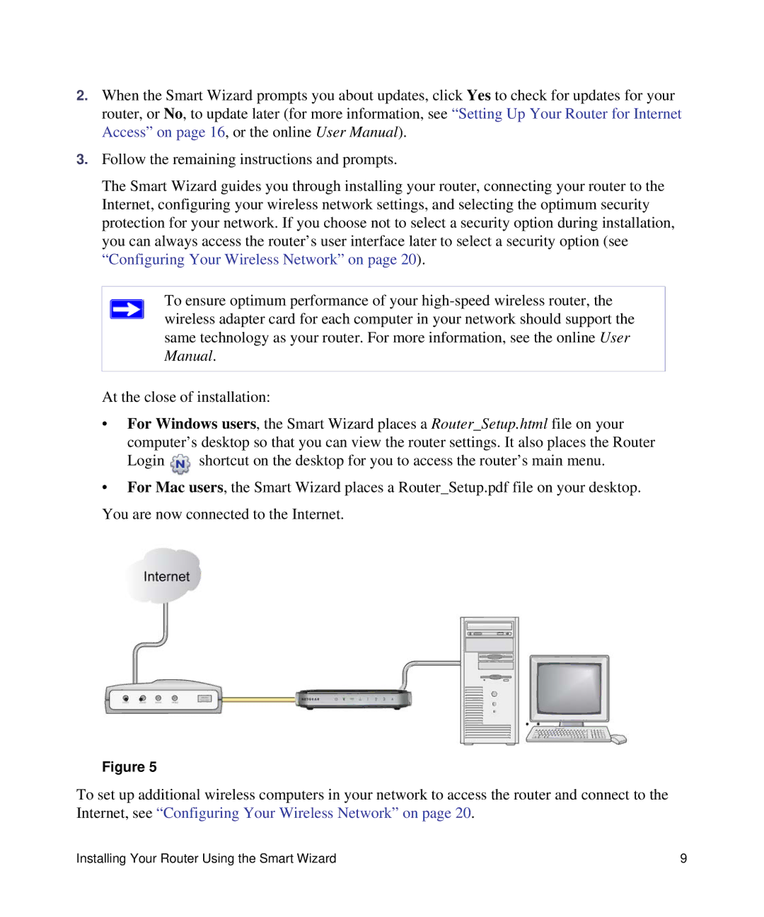 NETGEAR N150, WNR1000 manual Installing Your Router Using the Smart Wizard 