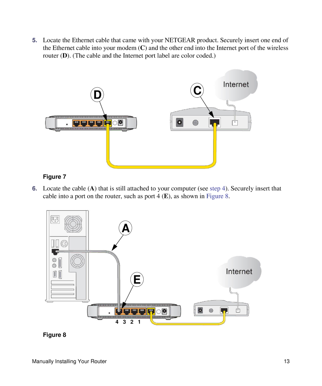 NETGEAR N150, WNR1000 manual Manually Installing Your Router 