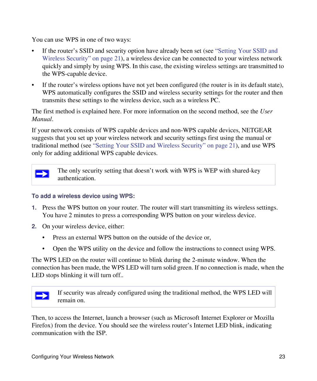 NETGEAR N150, WNR1000 manual To add a wireless device using WPS 