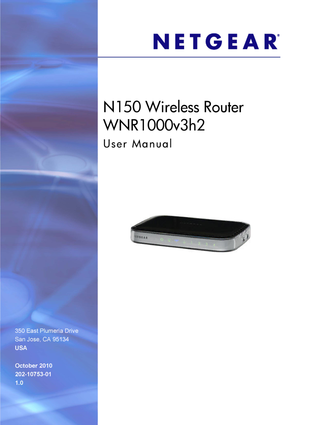 NETGEAR manual N150 Wireless Router WNR1000v3h2 