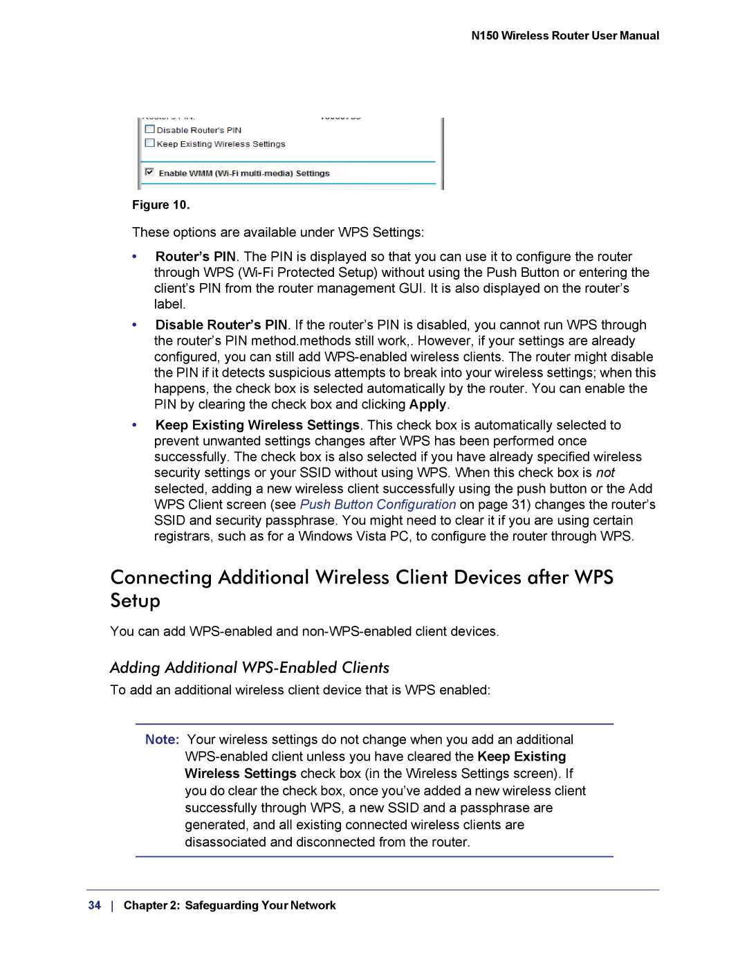 NETGEAR WNR1000v3h2 manual Adding Additional WPS-Enabled Clients 