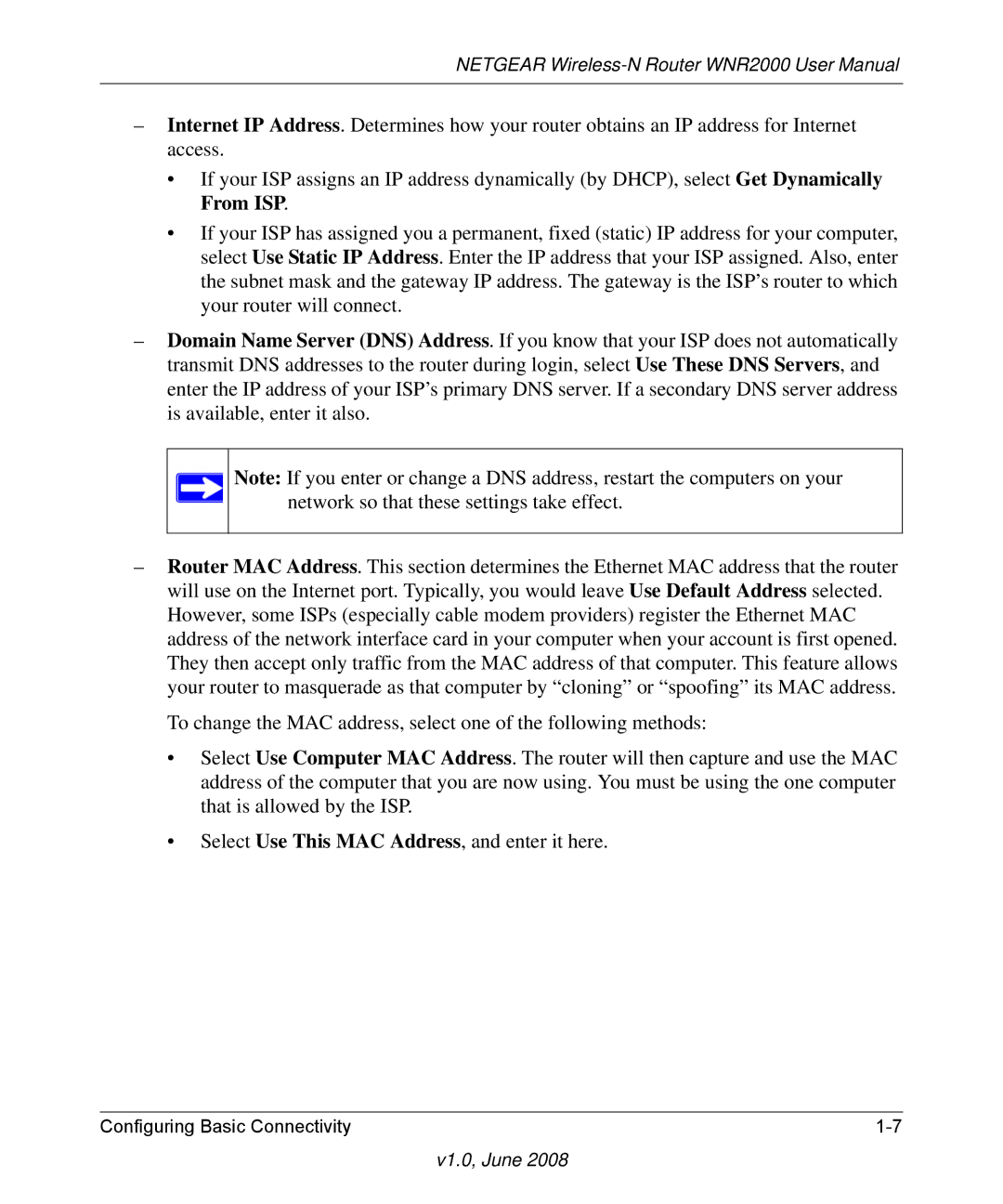 NETGEAR WNR2000-100NAS user manual V1.0, June 