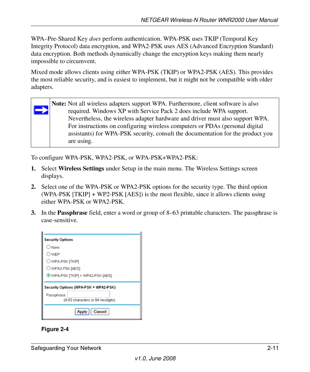 NETGEAR WNR2000-100NAS user manual V1.0, June 