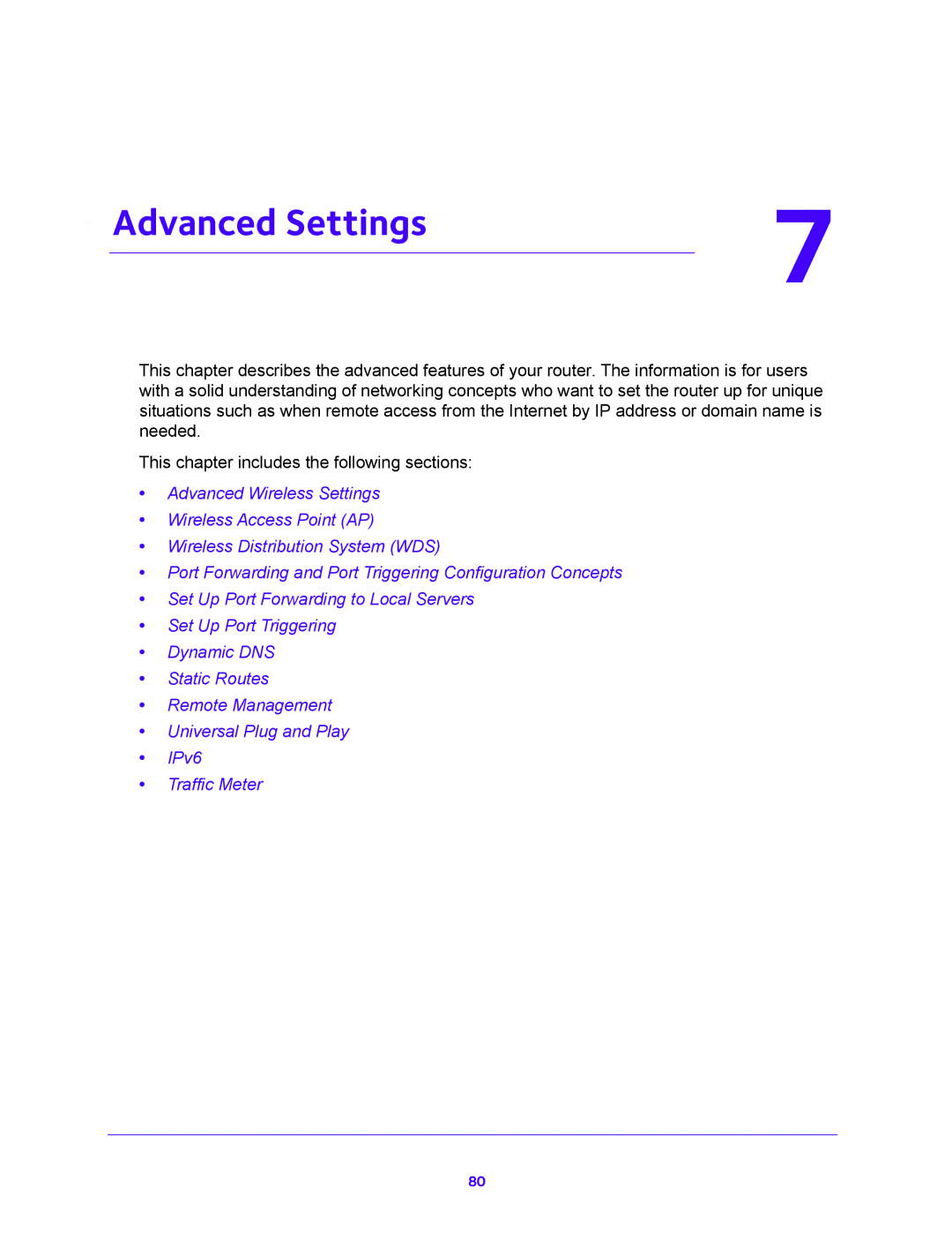 NETGEAR WNR2000-100FSS user manual Advanced Settings 