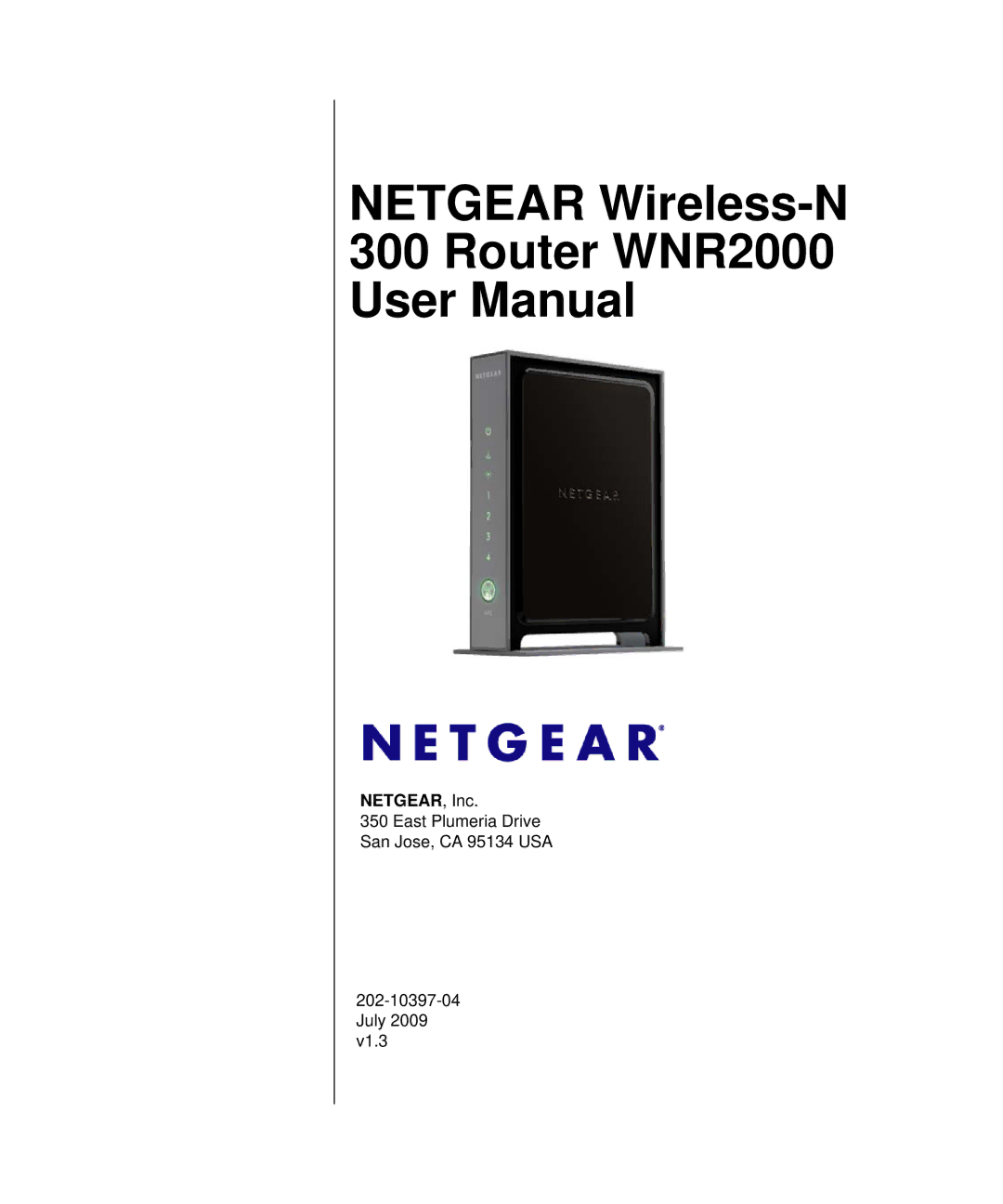 NETGEAR manual Netgear Wireless-N Router WNR2000 