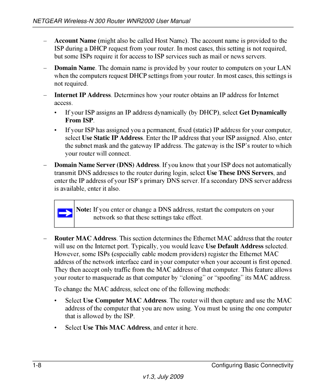 NETGEAR WNR2000 manual V1.3, July 