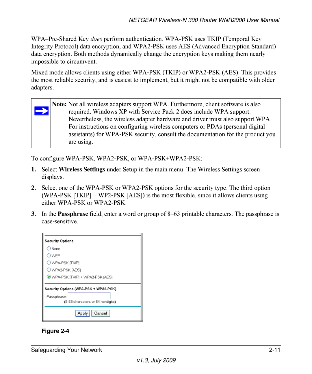 NETGEAR WNR2000 manual V1.3, July 