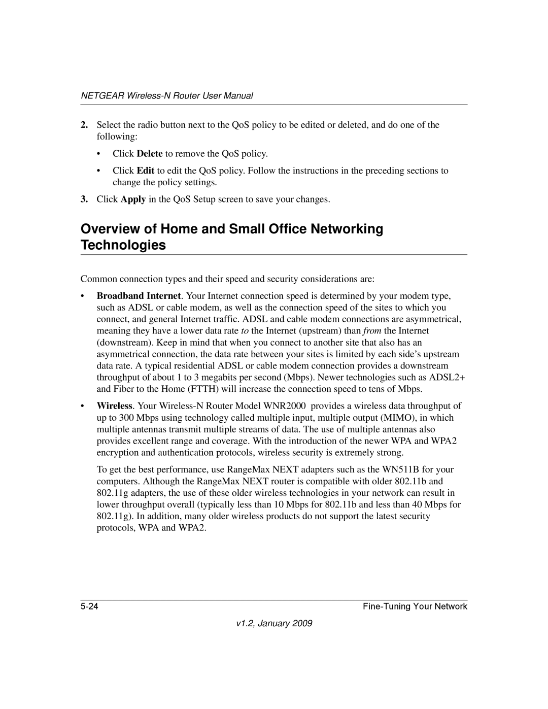 NETGEAR WNR2000 user manual Overview of Home and Small Office Networking Technologies 