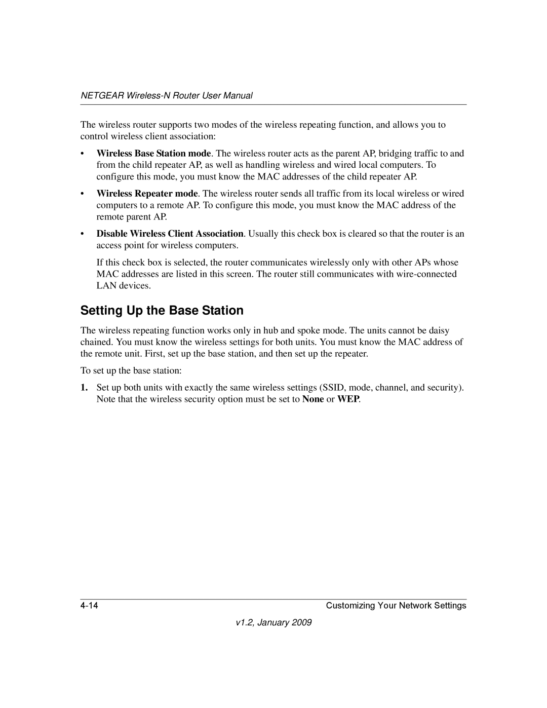 NETGEAR WNR2000 user manual Setting Up the Base Station 