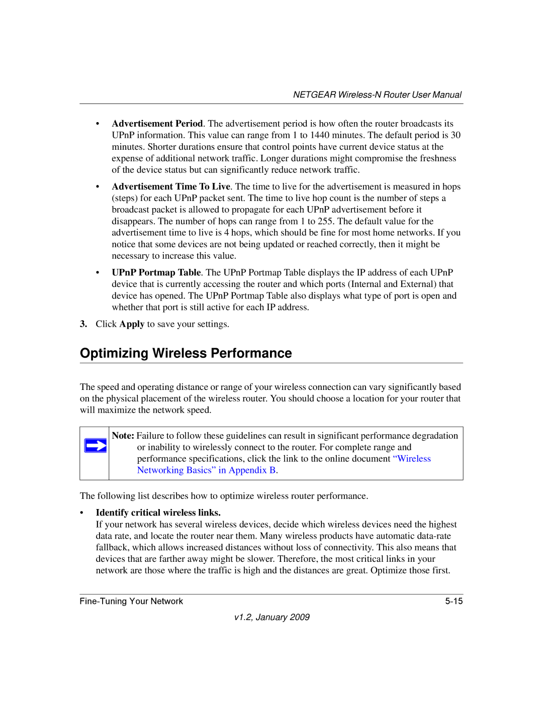 NETGEAR WNR2000 user manual Optimizing Wireless Performance, Identify critical wireless links 