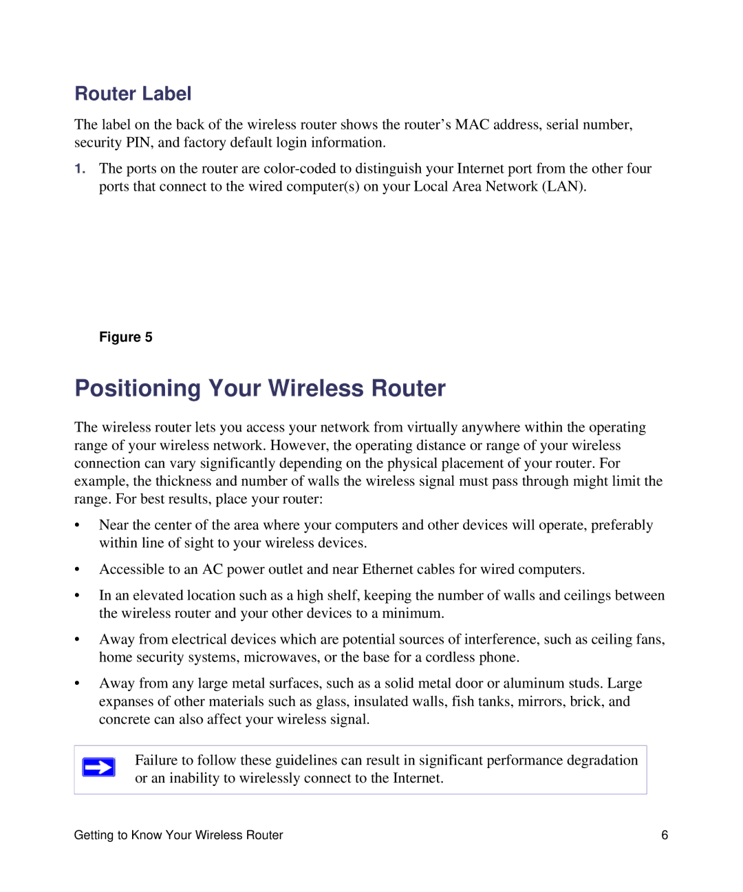 NETGEAR WNR2000V3 manual Positioning Your Wireless Router, Router Label 