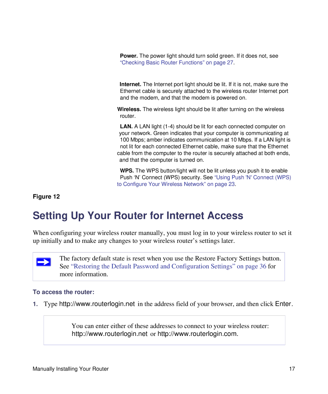 NETGEAR WNR2000V3 manual Setting Up Your Router for Internet Access 