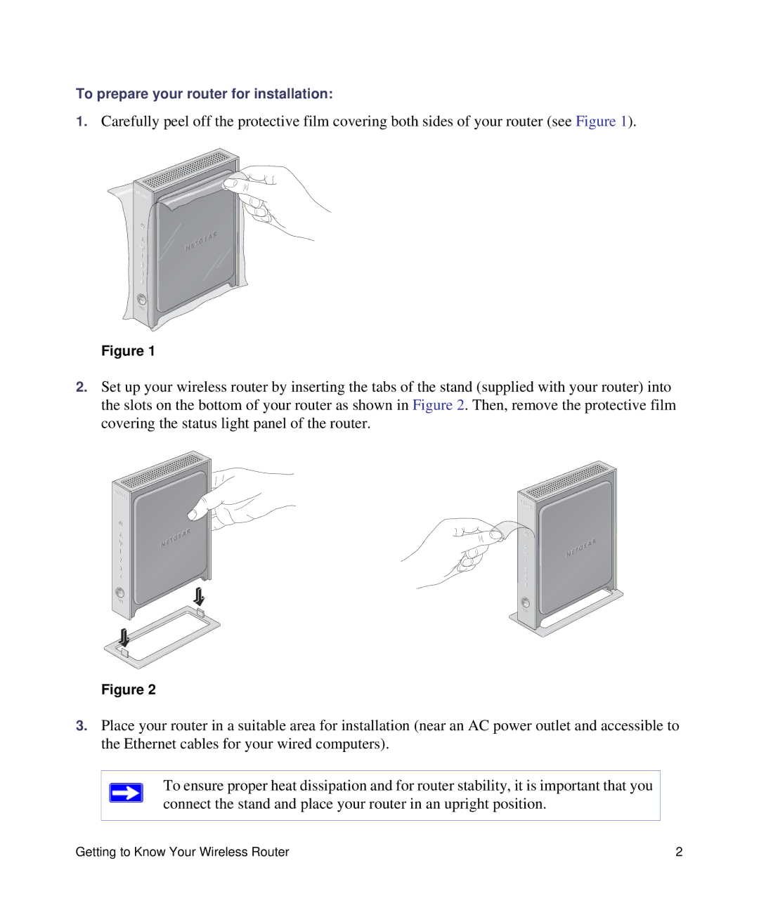 NETGEAR WNR2000V3 manual To prepare your router for installation 