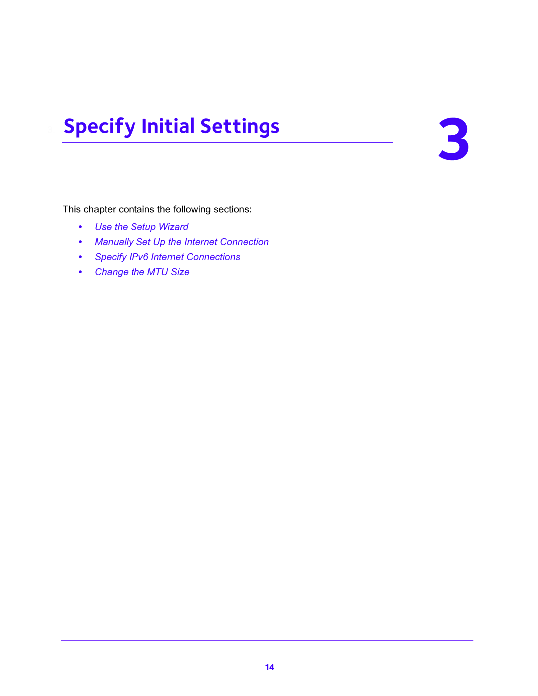 NETGEAR WNR2000v5 user manual Specify Initial Settings 