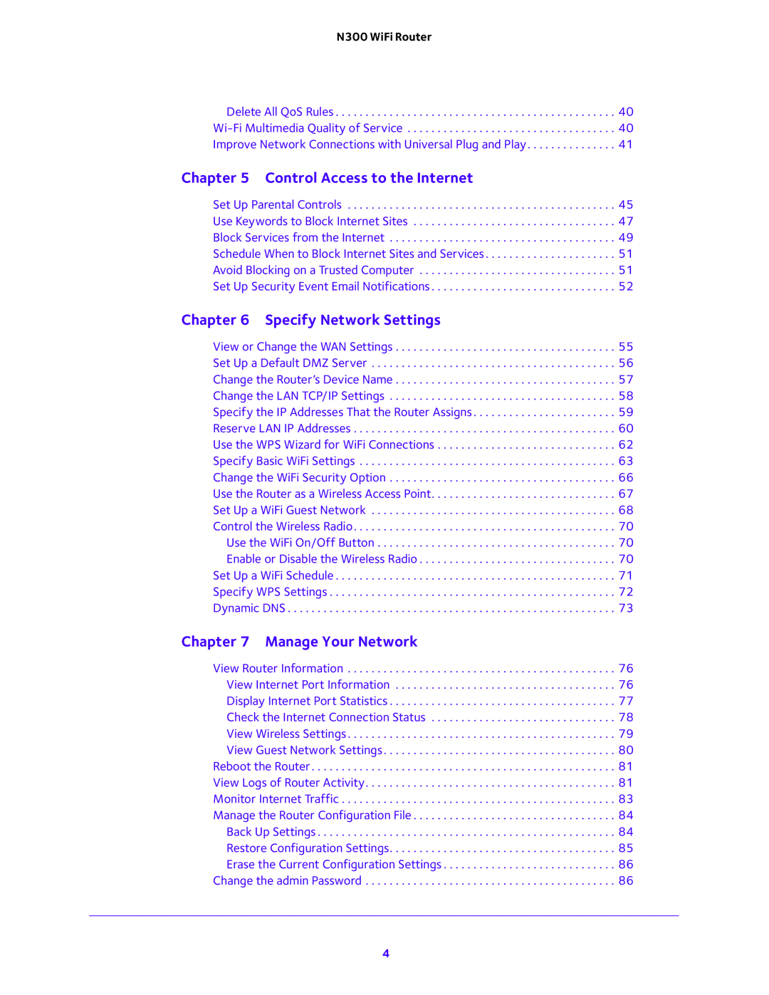 NETGEAR WNR2000v5 user manual Control Access to the Internet 