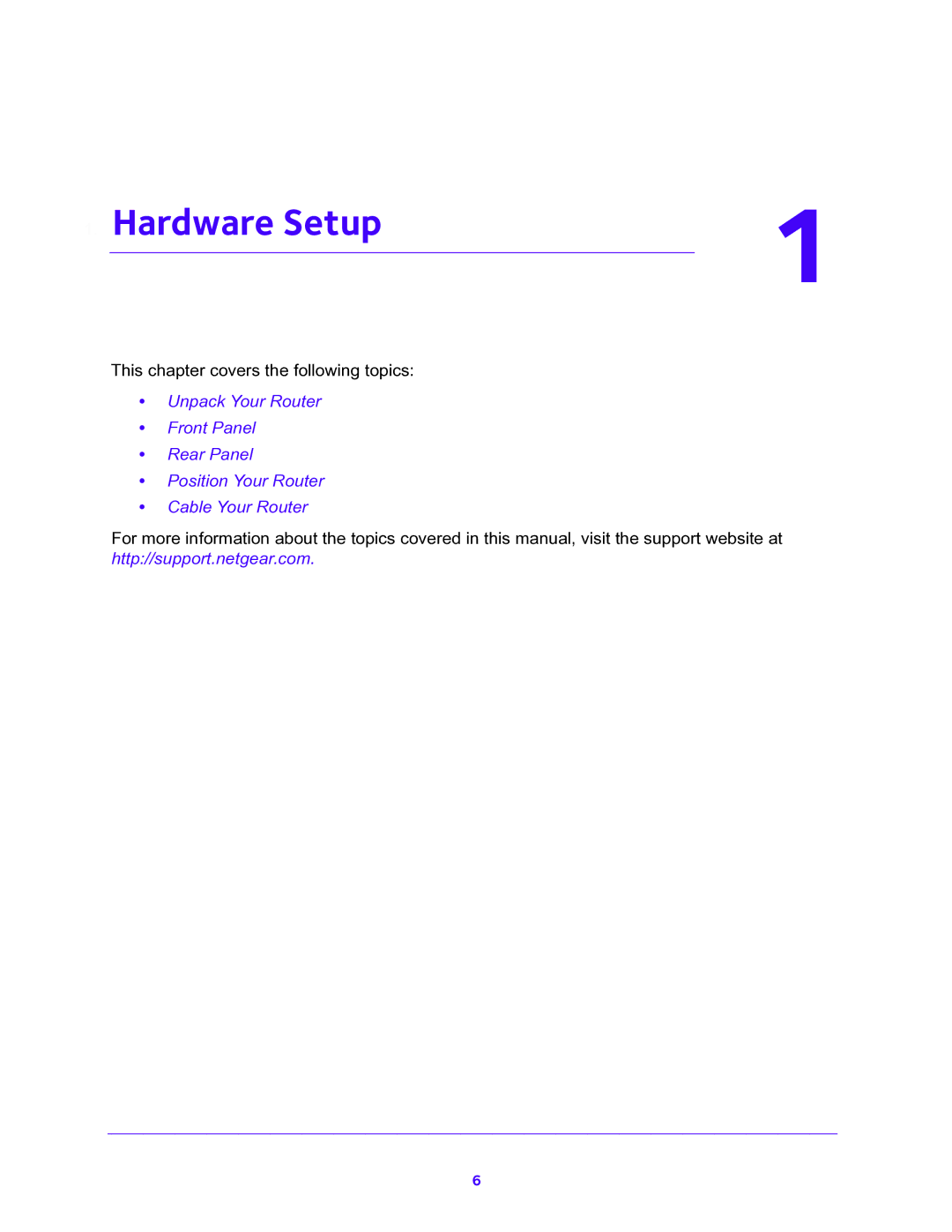 NETGEAR WNR2000v5 user manual Hardware Setup 