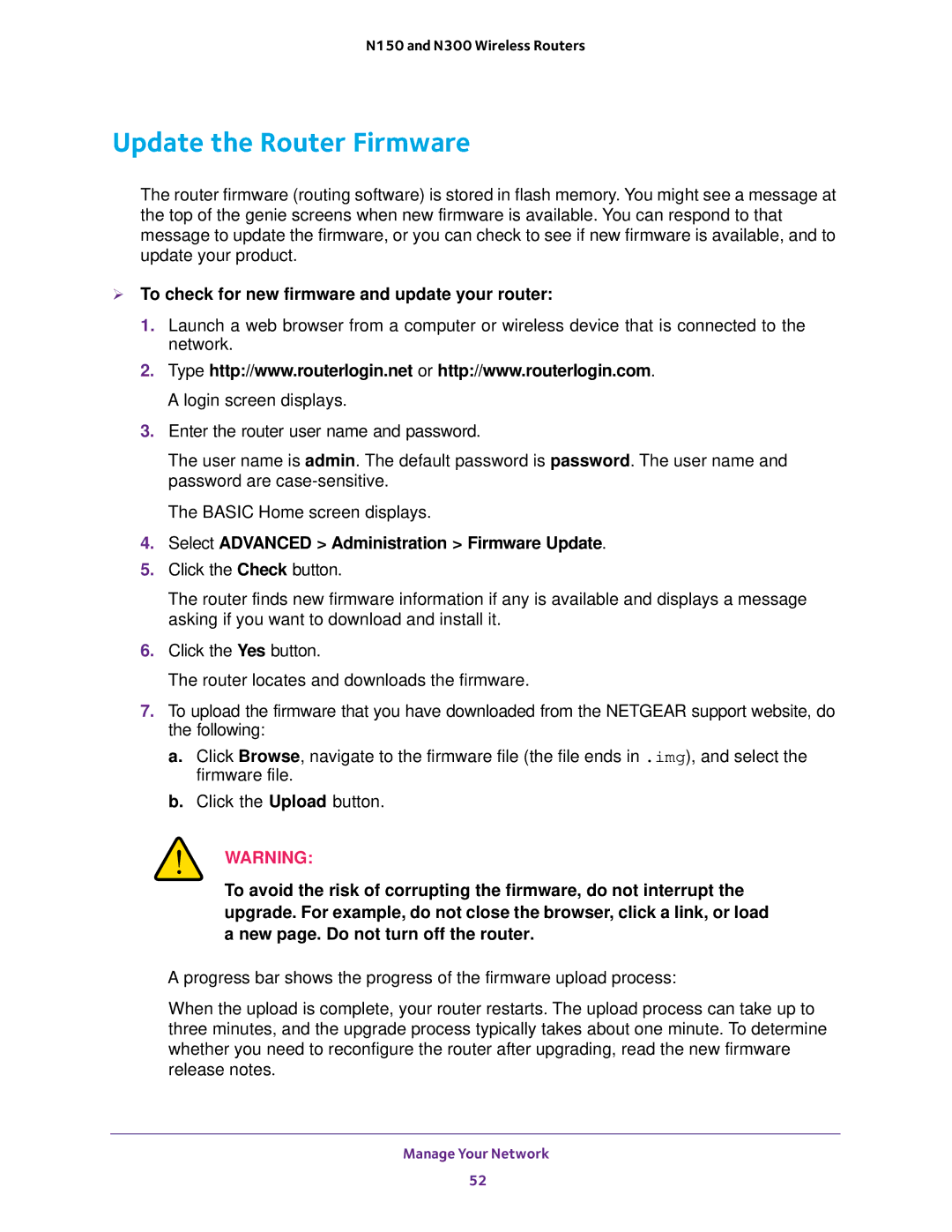 NETGEAR WNR2010, WNR2020, WNR618, WNR614 Update the Router Firmware,  To check for new firmware and update your router 