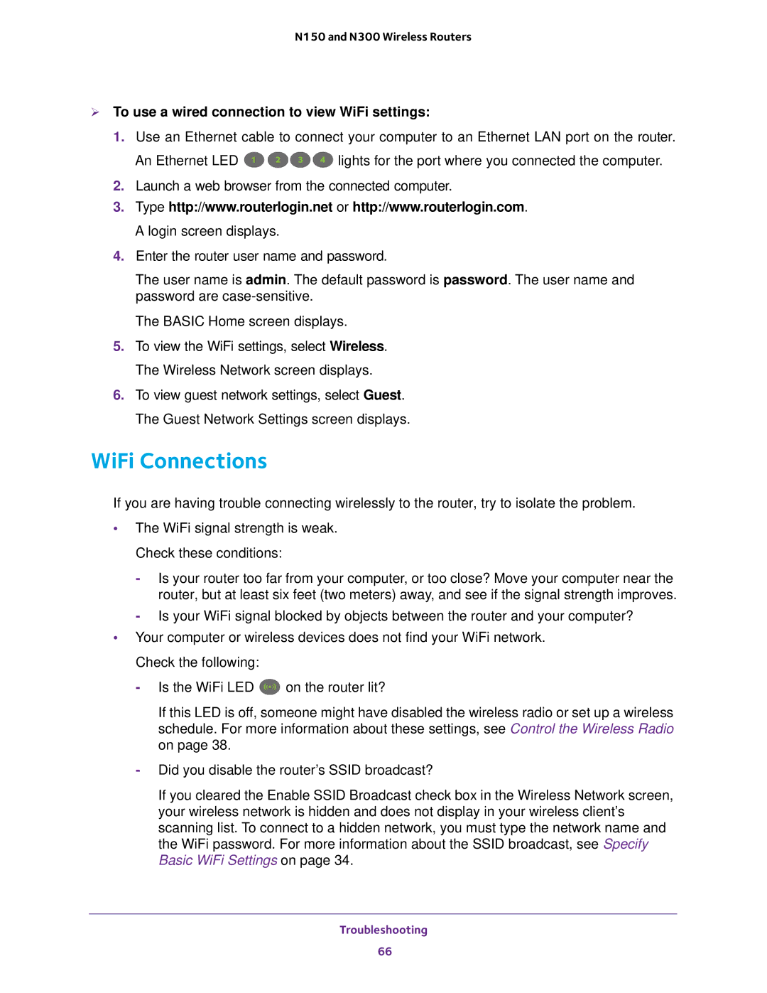 NETGEAR WNR2020, WNR618, WNR614, JWNR2010v5, JNR1010V2 WiFi Connections,  To use a wired connection to view WiFi settings 