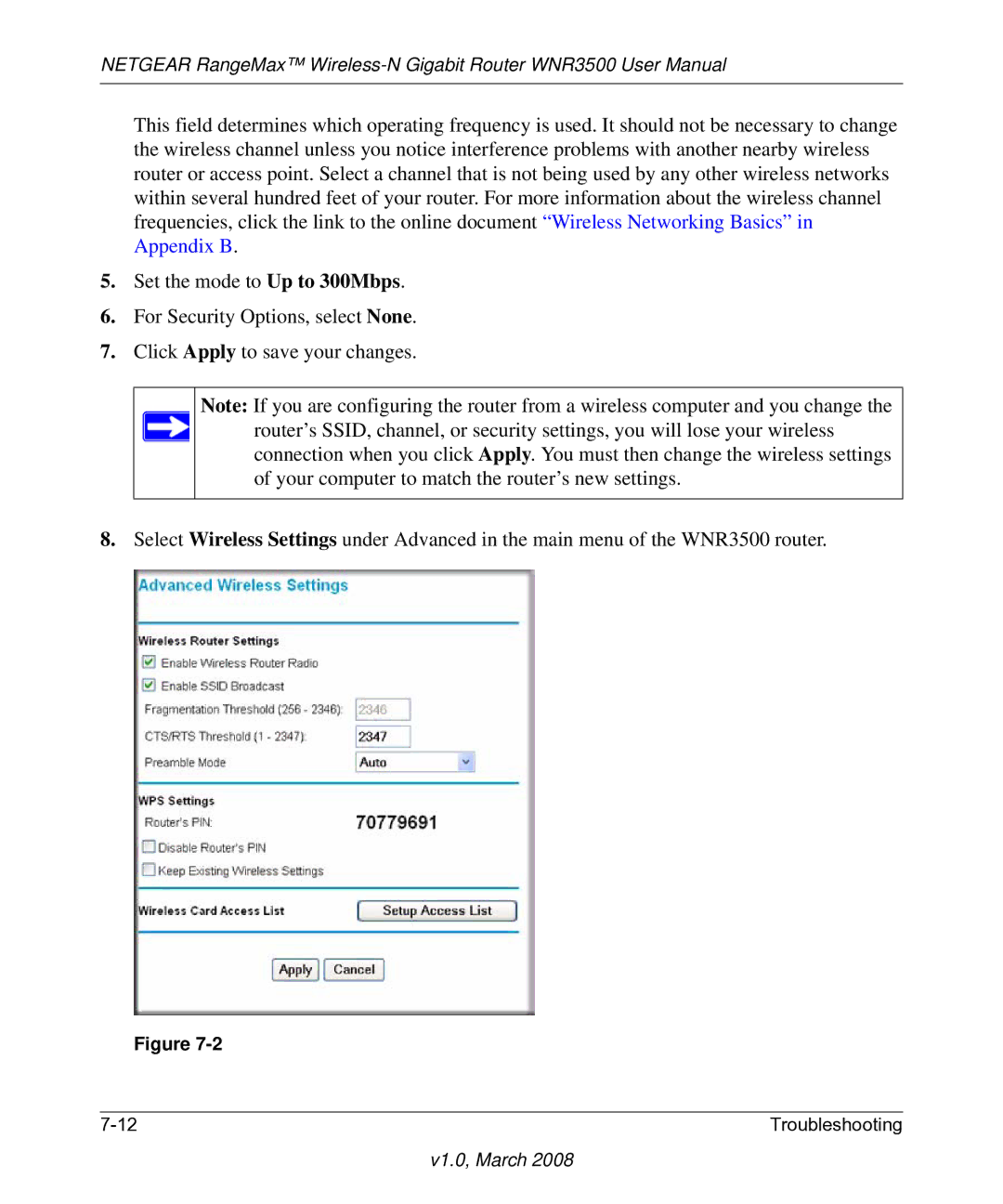 NETGEAR WNR3500 user manual V1.0, March 