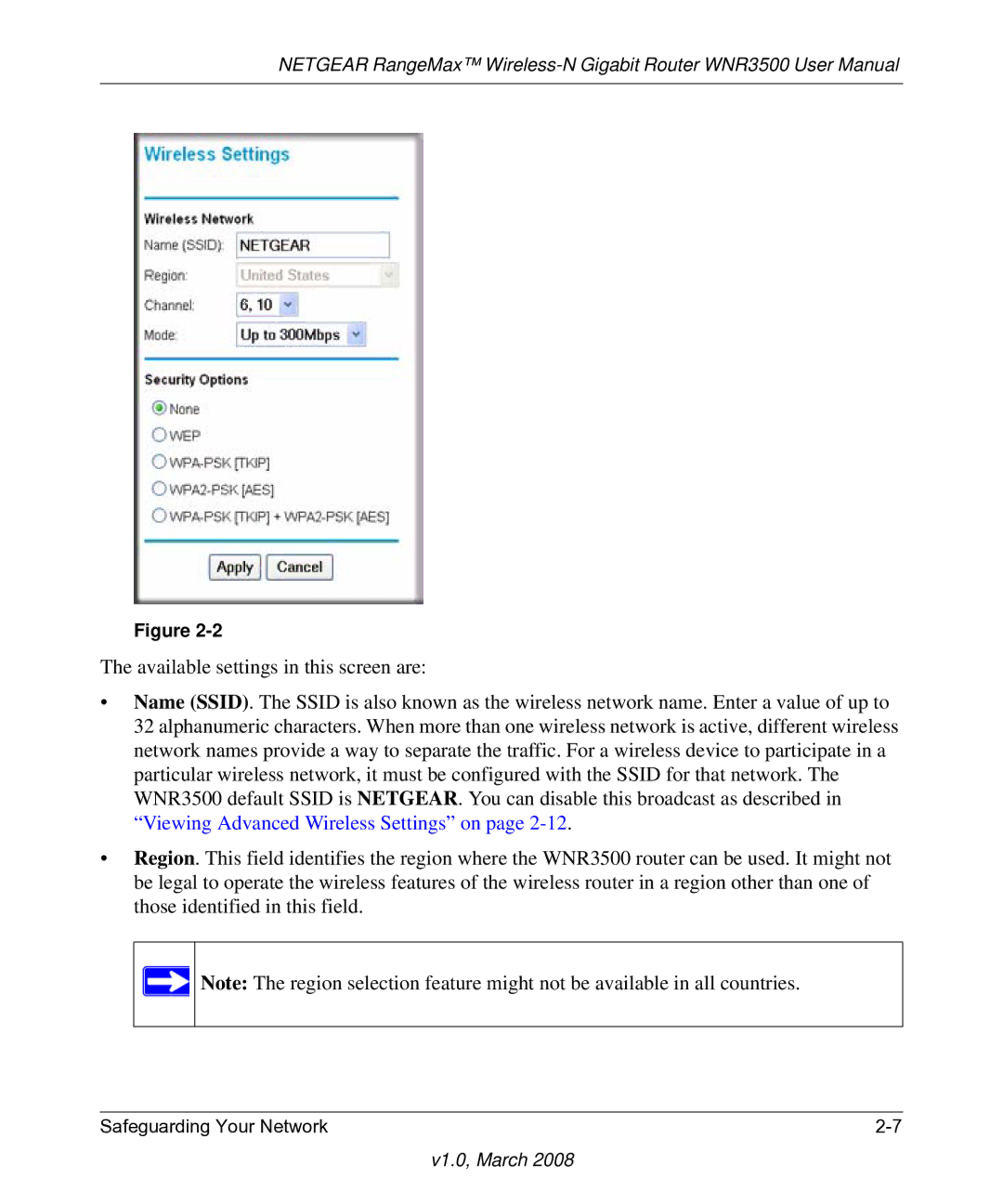 NETGEAR WNR3500 user manual V1.0, March 