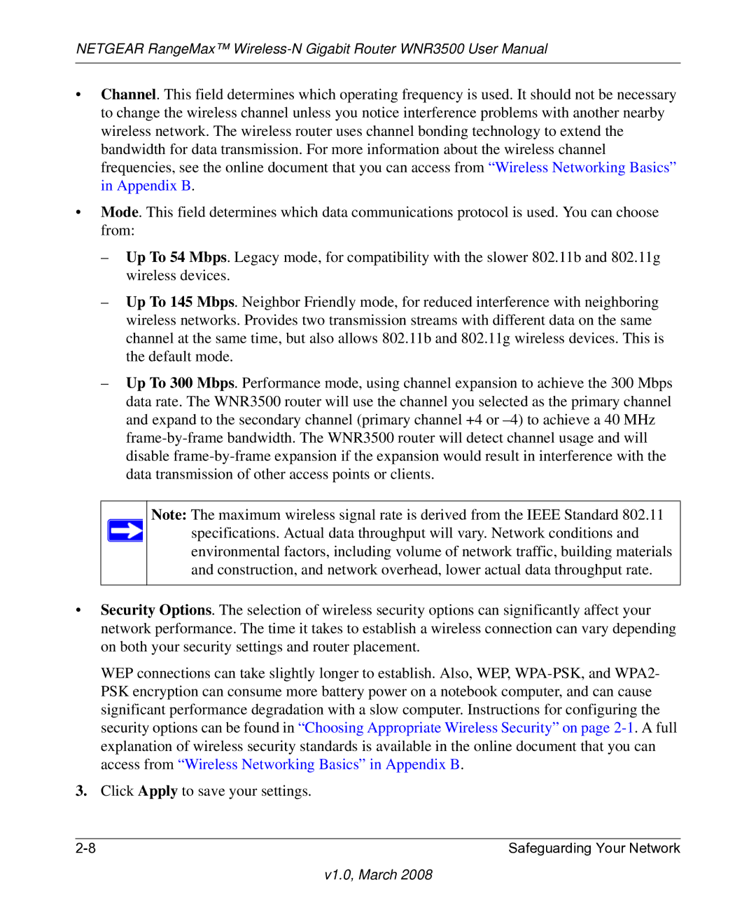 NETGEAR WNR3500 user manual V1.0, March 