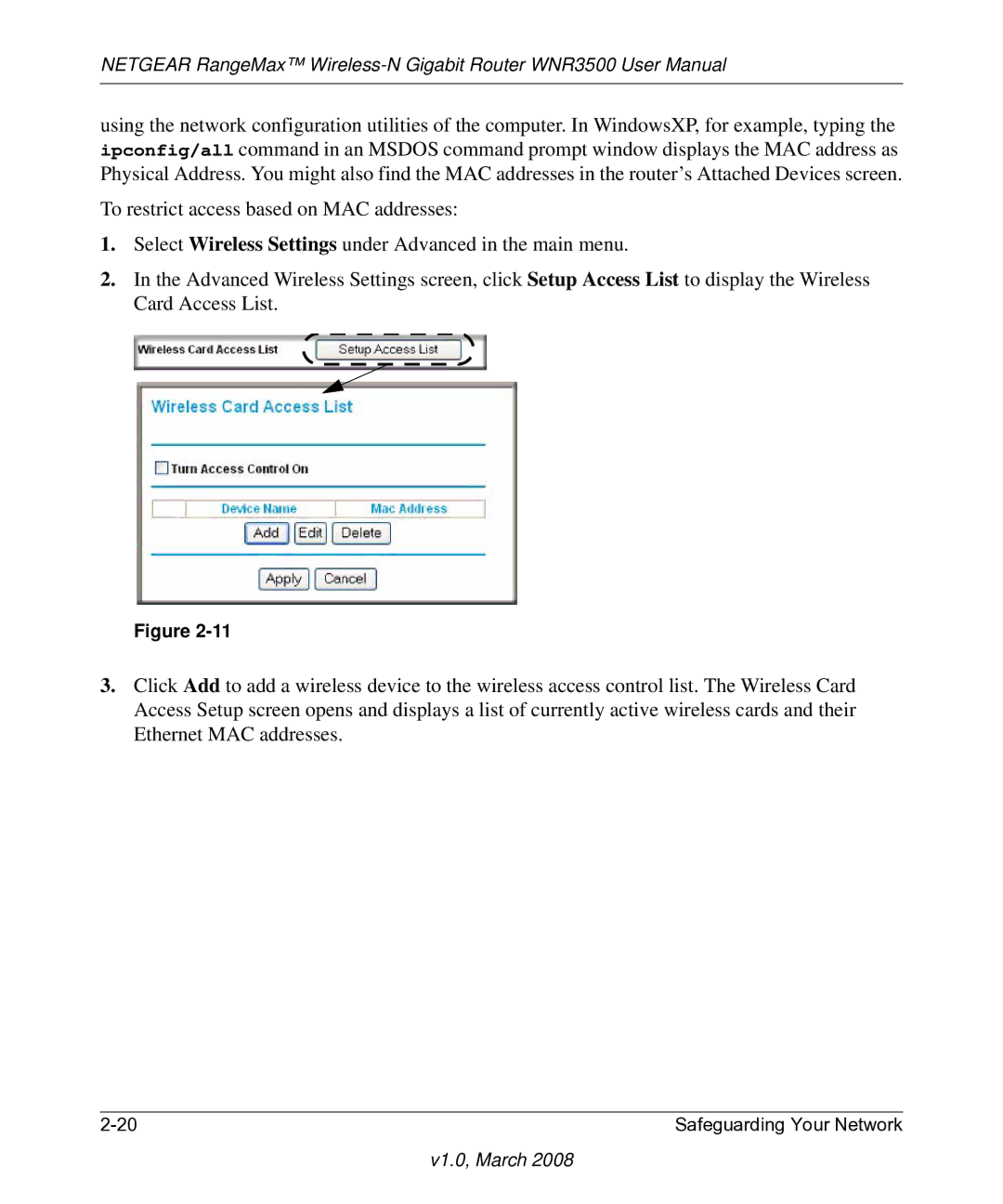 NETGEAR WNR3500 user manual V1.0, March 