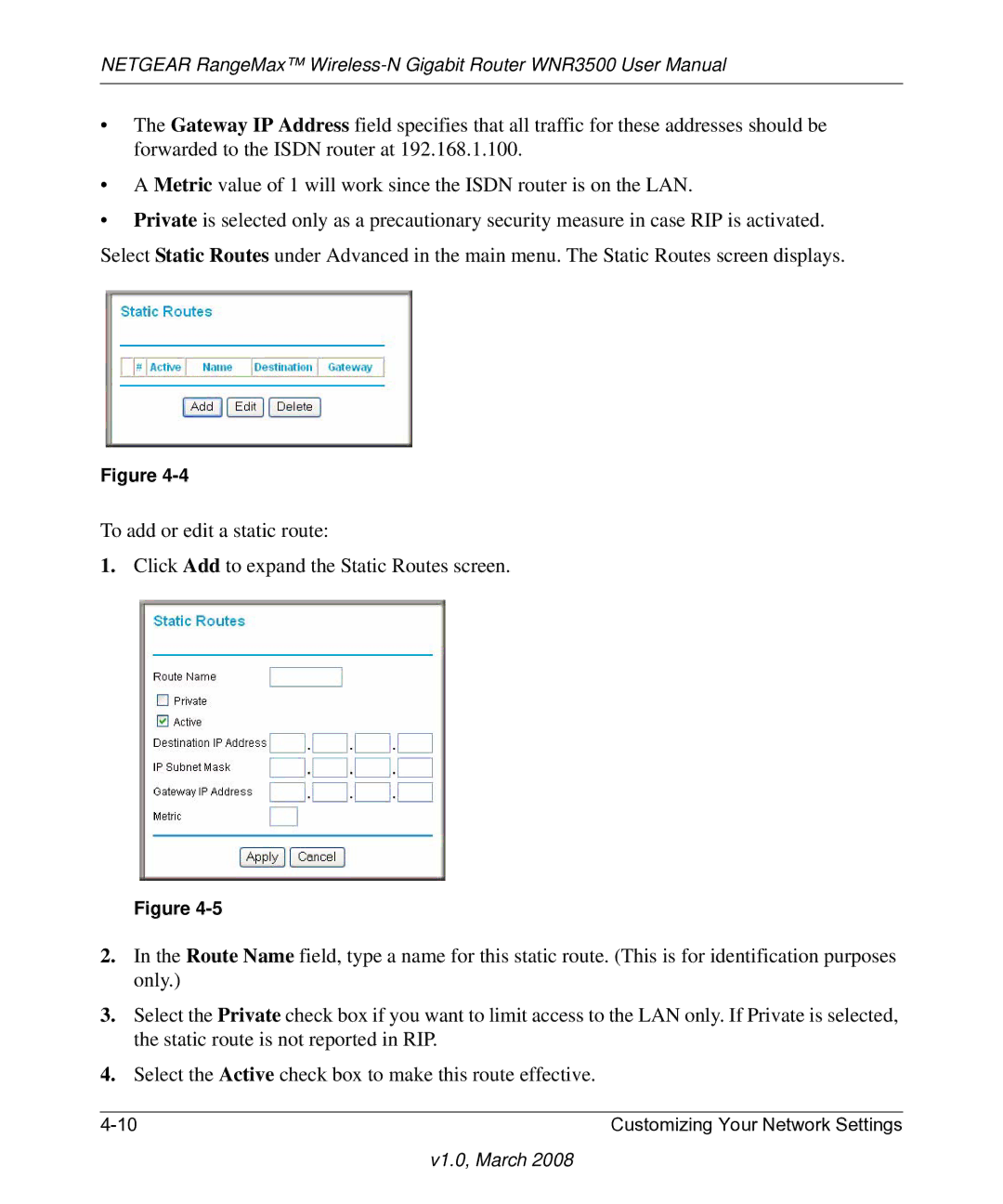 NETGEAR WNR3500 user manual V1.0, March 