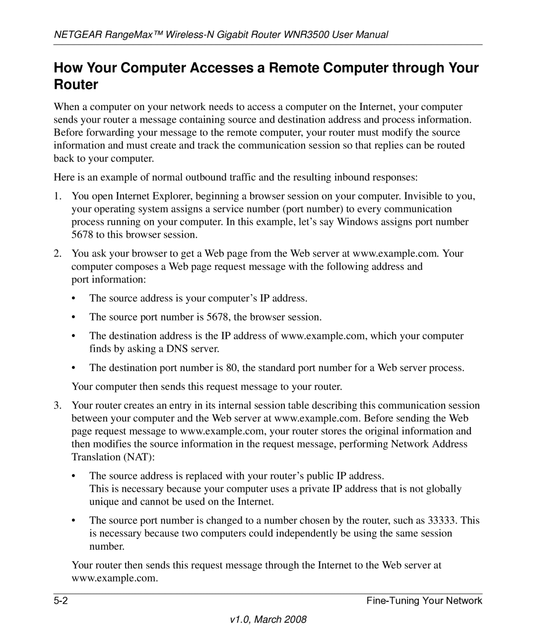 NETGEAR WNR3500 user manual Fine-Tuning Your Network 