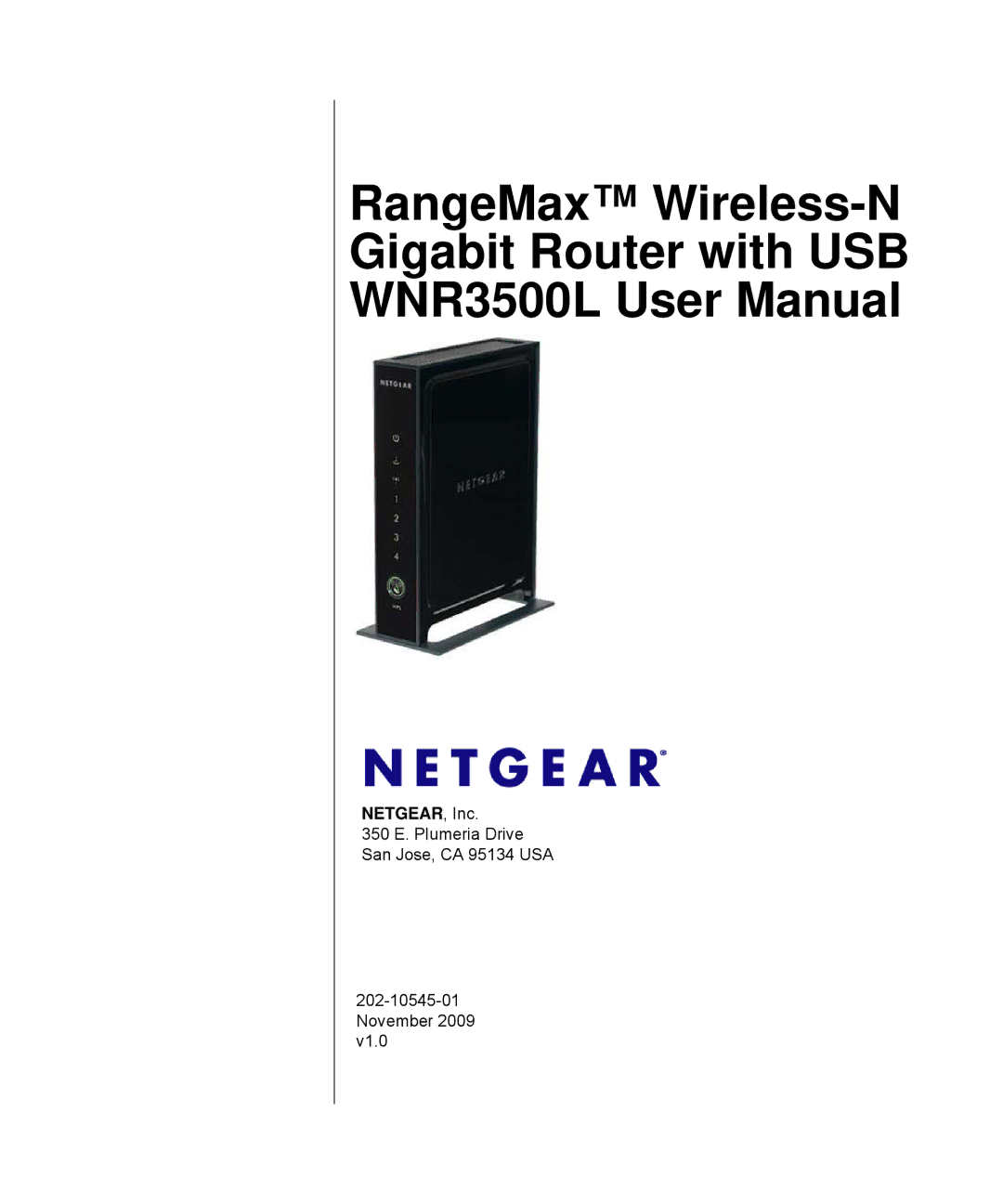 NETGEAR WNR3500L-100NAS user manual NETGEAR, Inc 