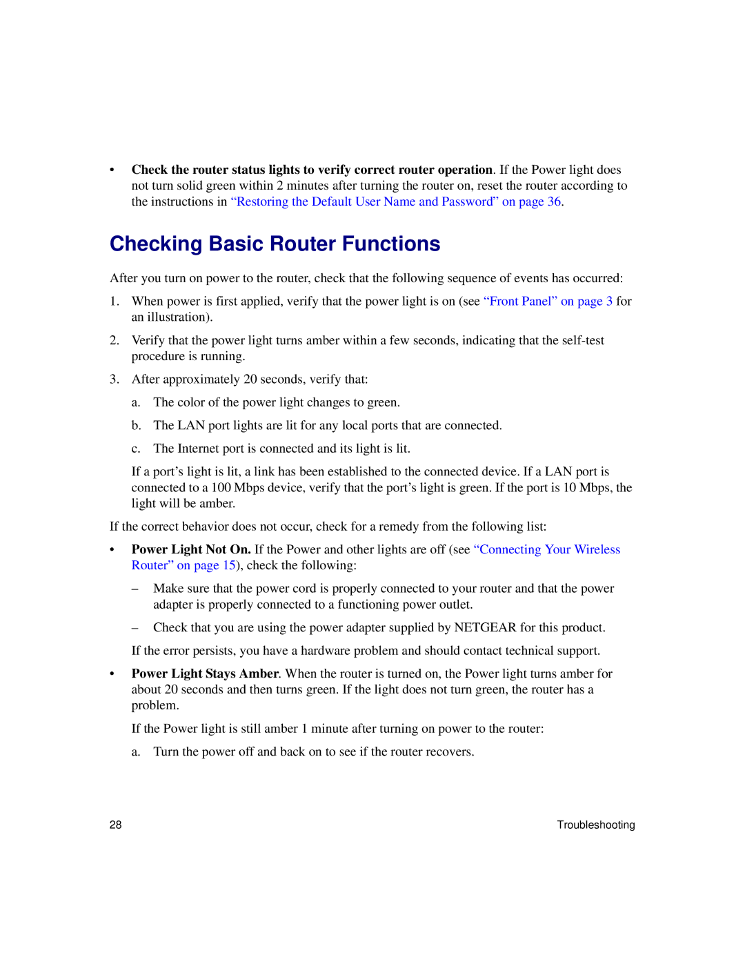 NETGEAR WNR834Bv2 manual Checking Basic Router Functions 