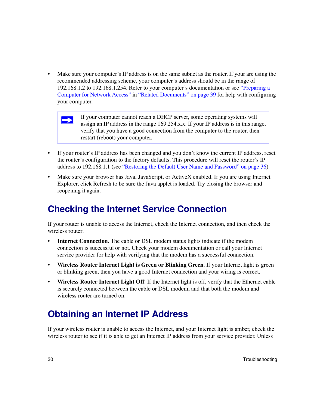 NETGEAR WNR834Bv2 manual Checking the Internet Service Connection, Obtaining an Internet IP Address 