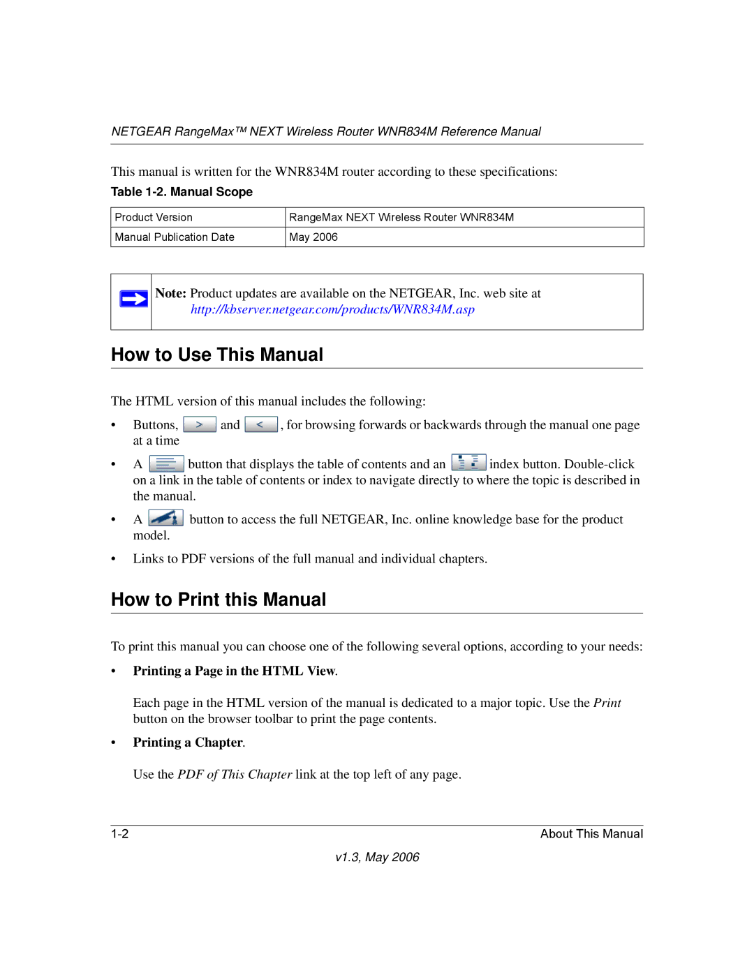 NETGEAR WNR834M manual How to Use This Manual, How to Print this Manual, Manual Scope 