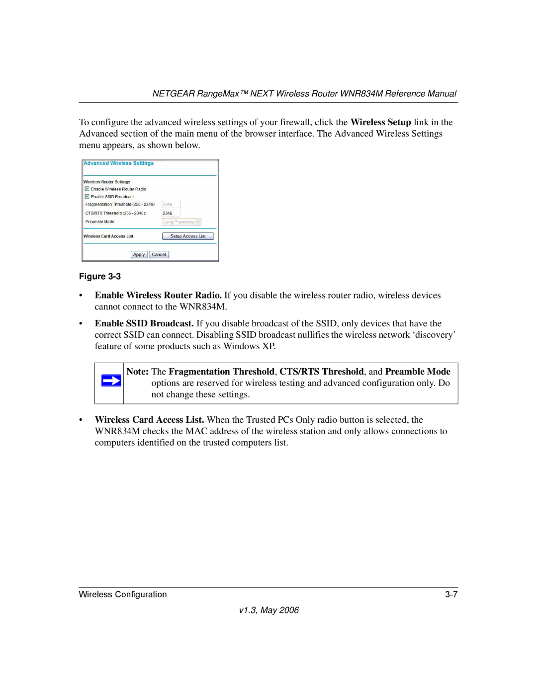 NETGEAR WNR834M manual V1.3, May 