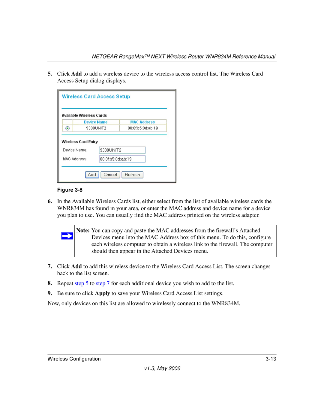 NETGEAR WNR834M manual V1.3, May 