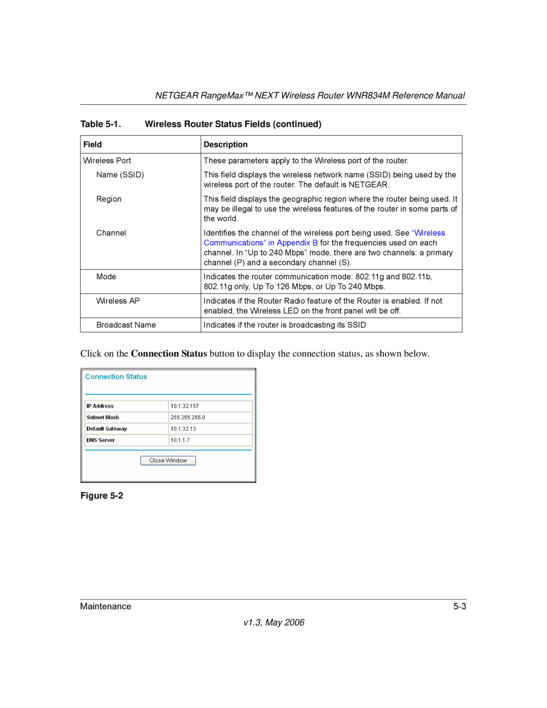 NETGEAR WNR834M manual Wireless port of the router. The default is Netgear Region 