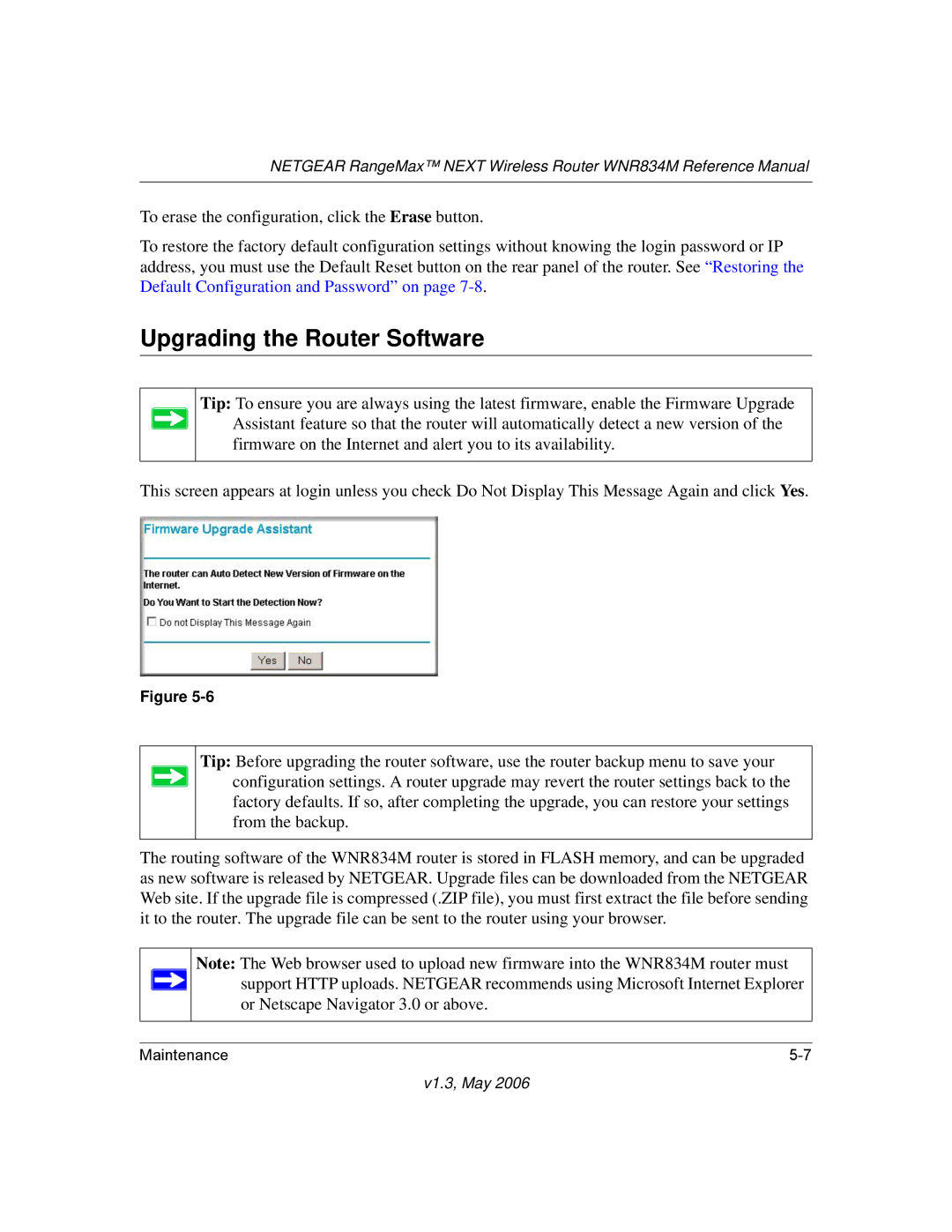 NETGEAR WNR834M manual Upgrading the Router Software 