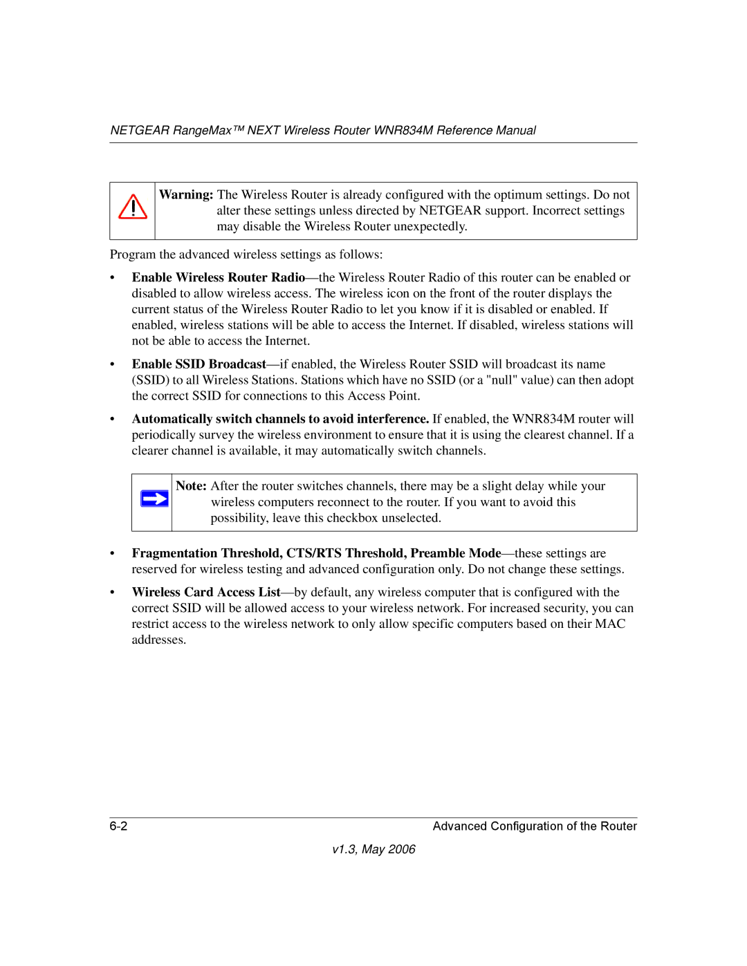 NETGEAR WNR834M manual Possibility, leave this checkbox unselected 