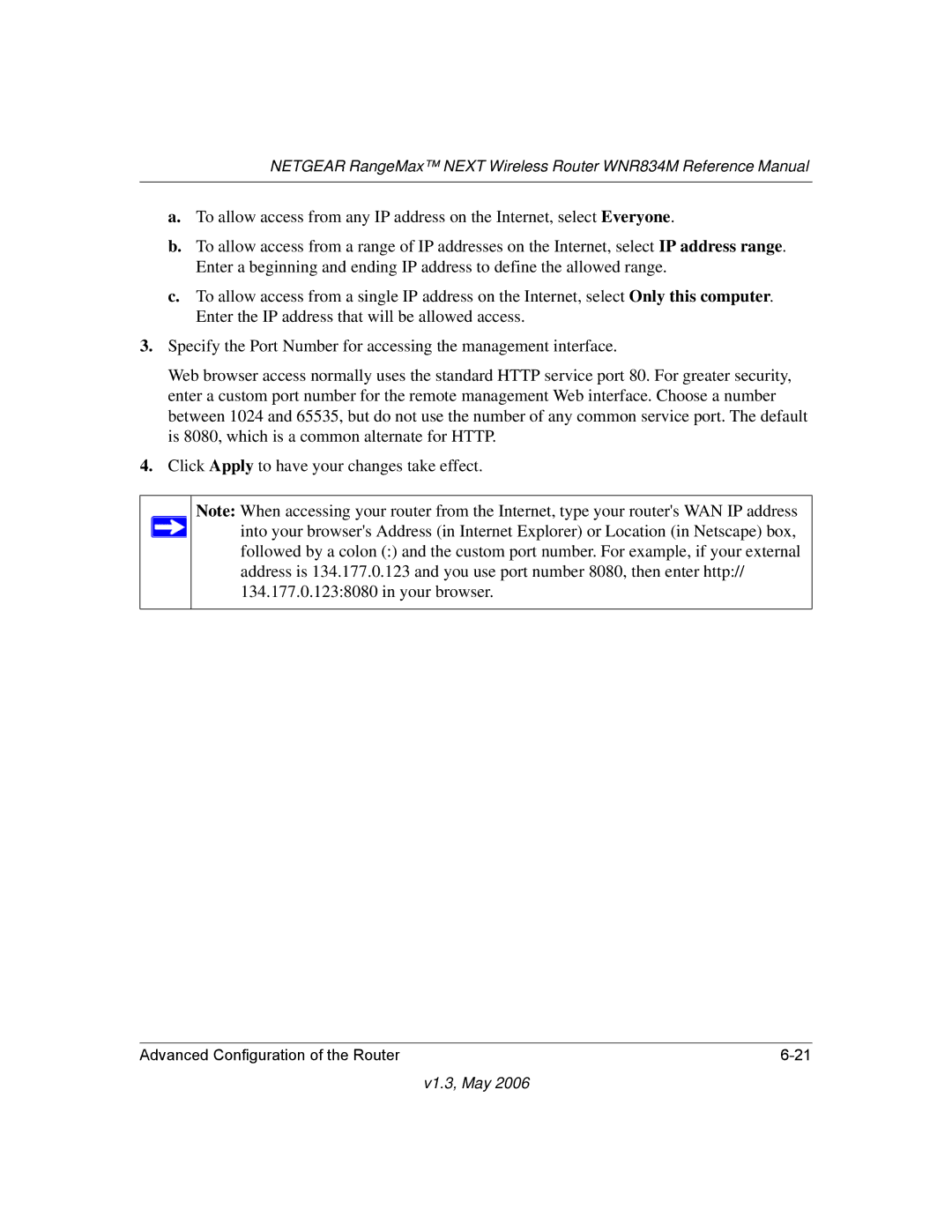 NETGEAR WNR834M manual V1.3, May 