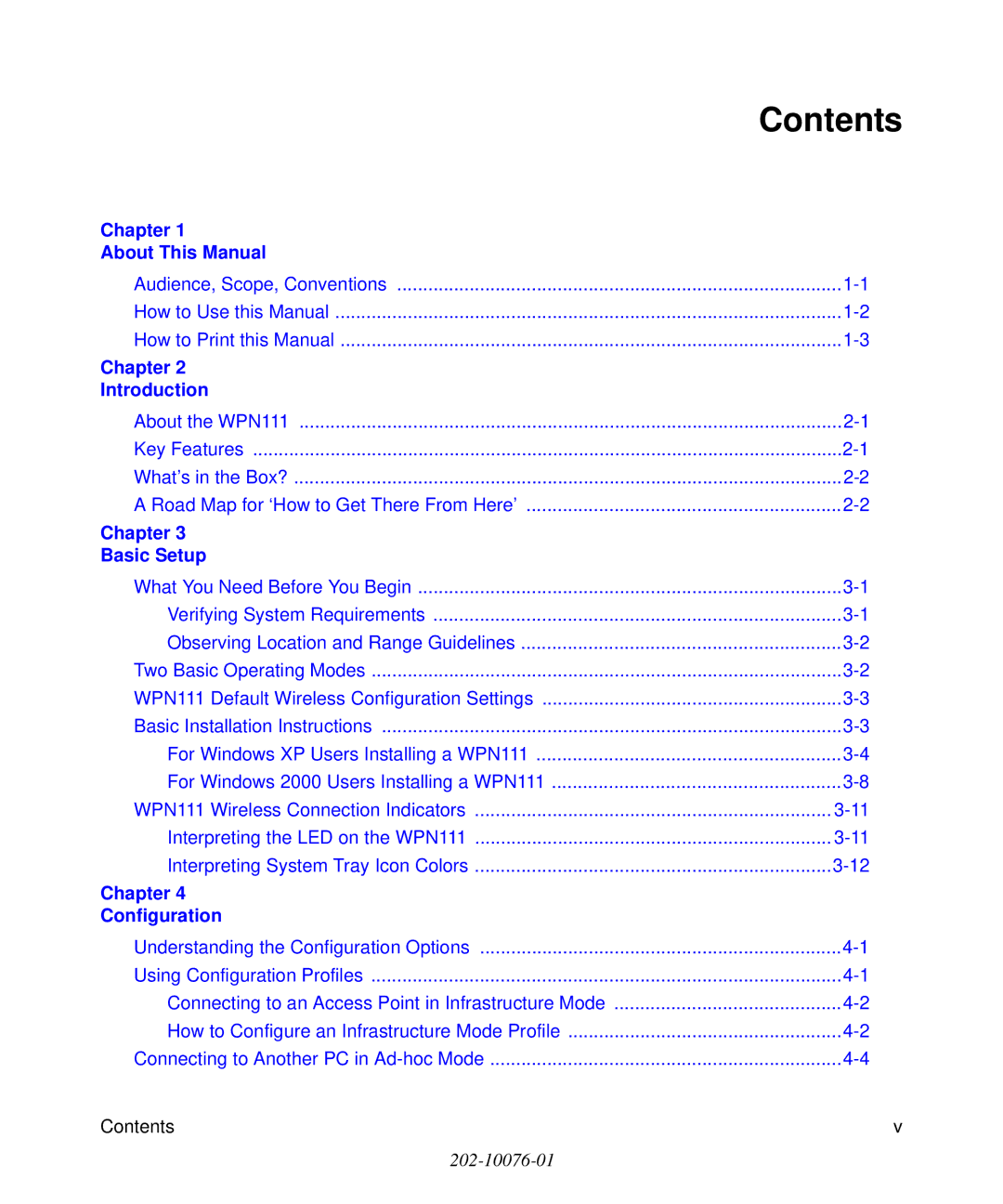 NETGEAR WPN111 user manual Contents 