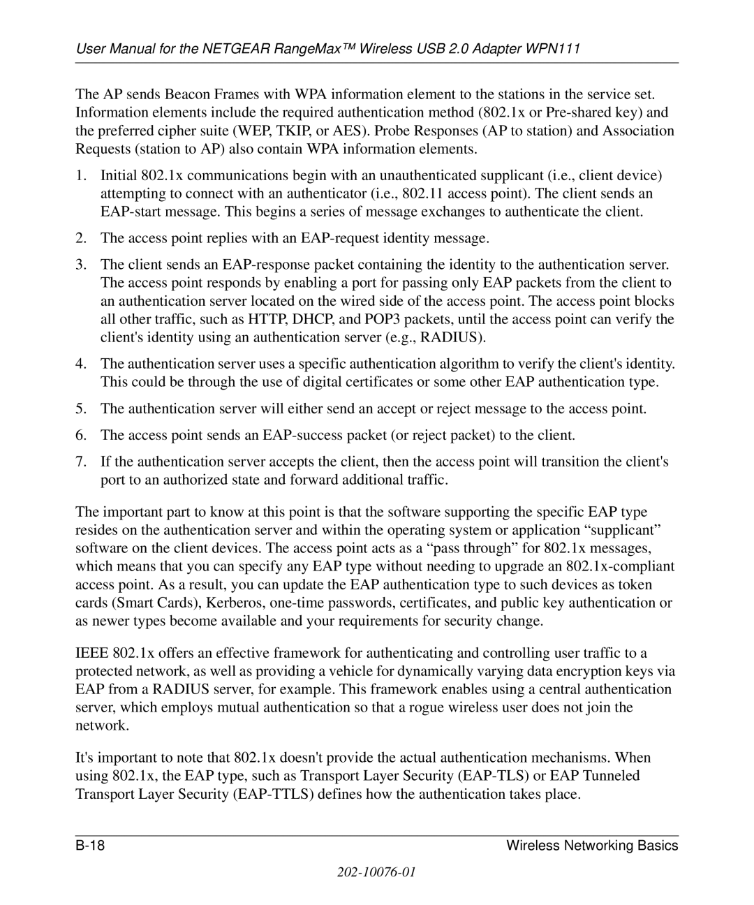 NETGEAR WPN111 user manual 202-10076-01 