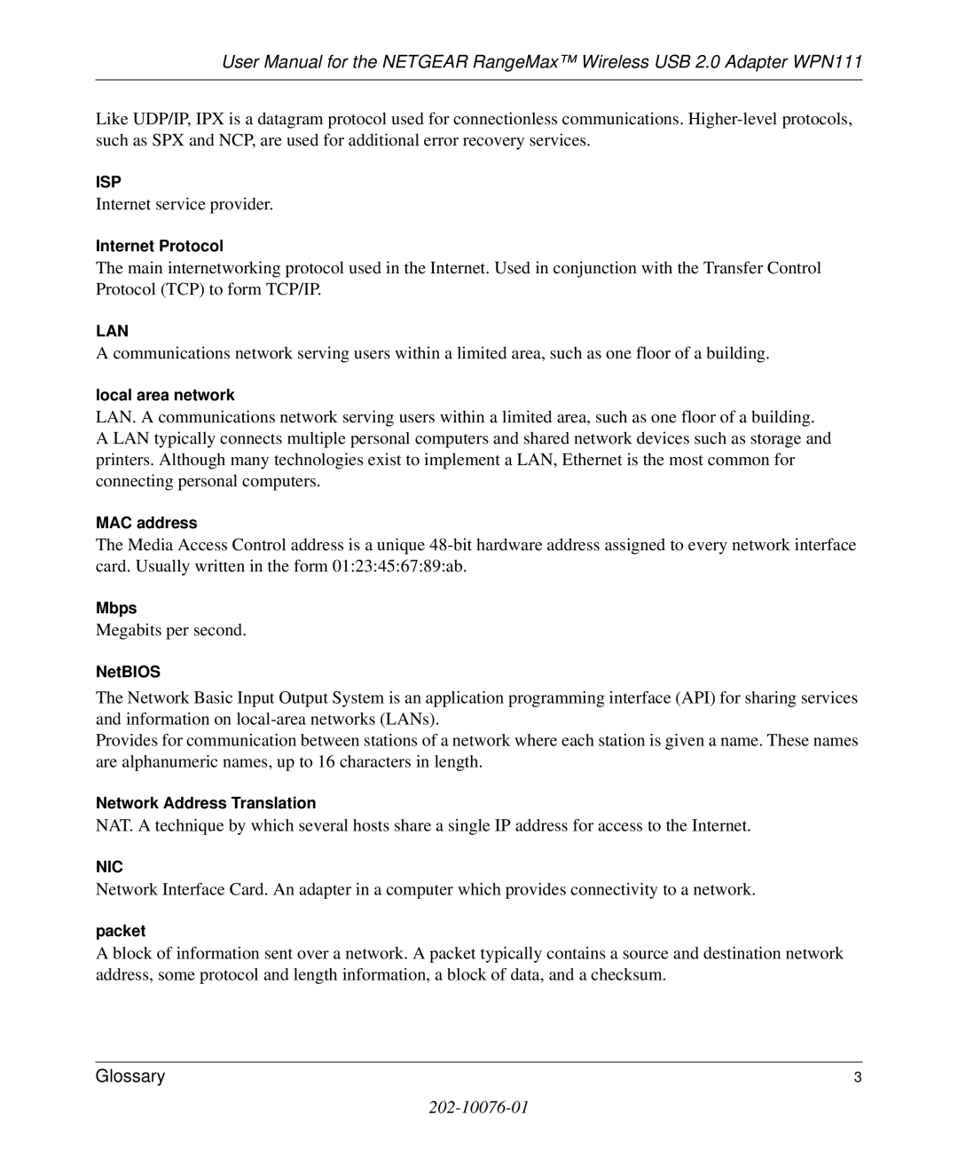 NETGEAR WPN111 user manual Internet service provider 