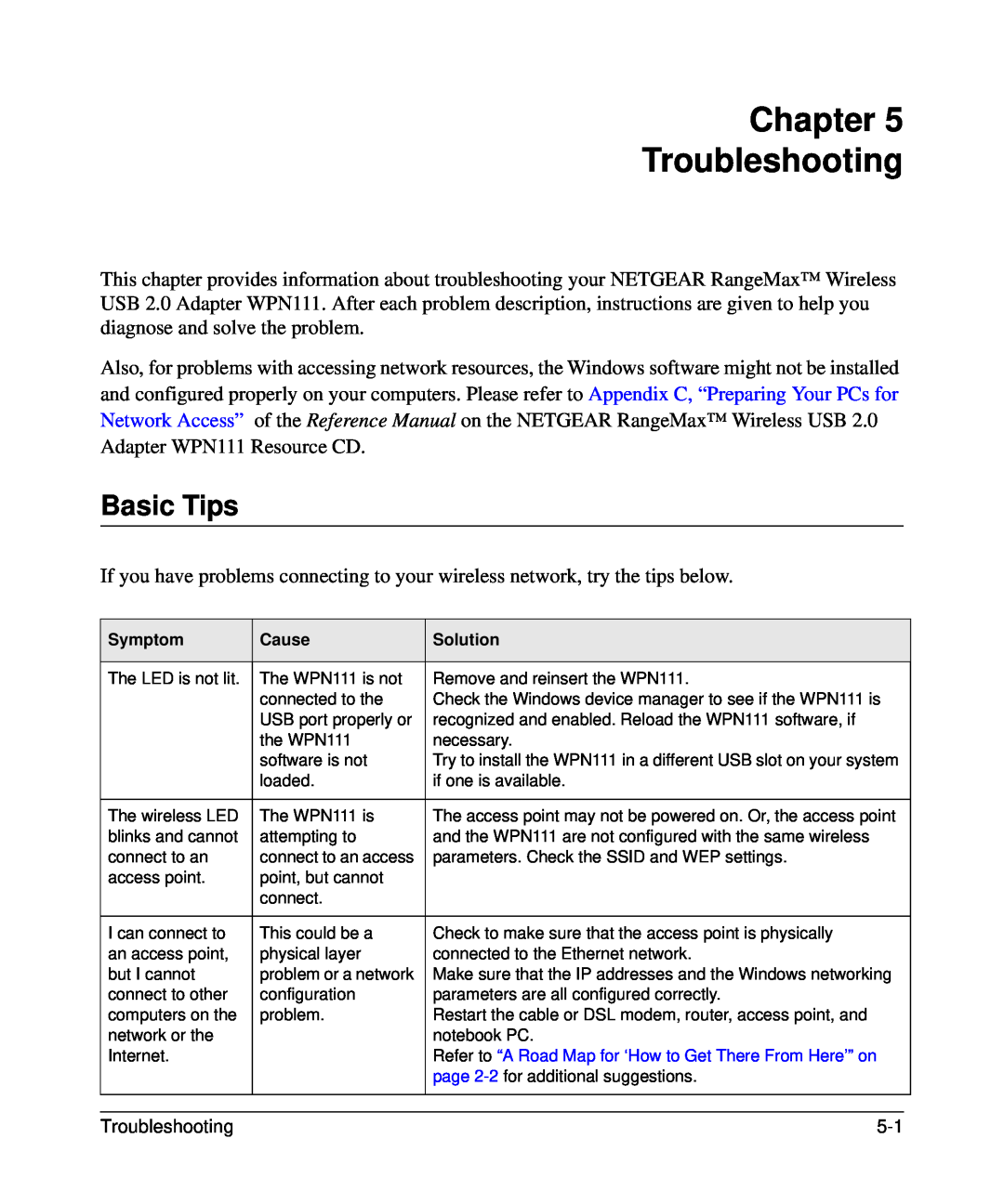 NETGEAR WPN111 user manual Chapter Troubleshooting, Basic Tips 