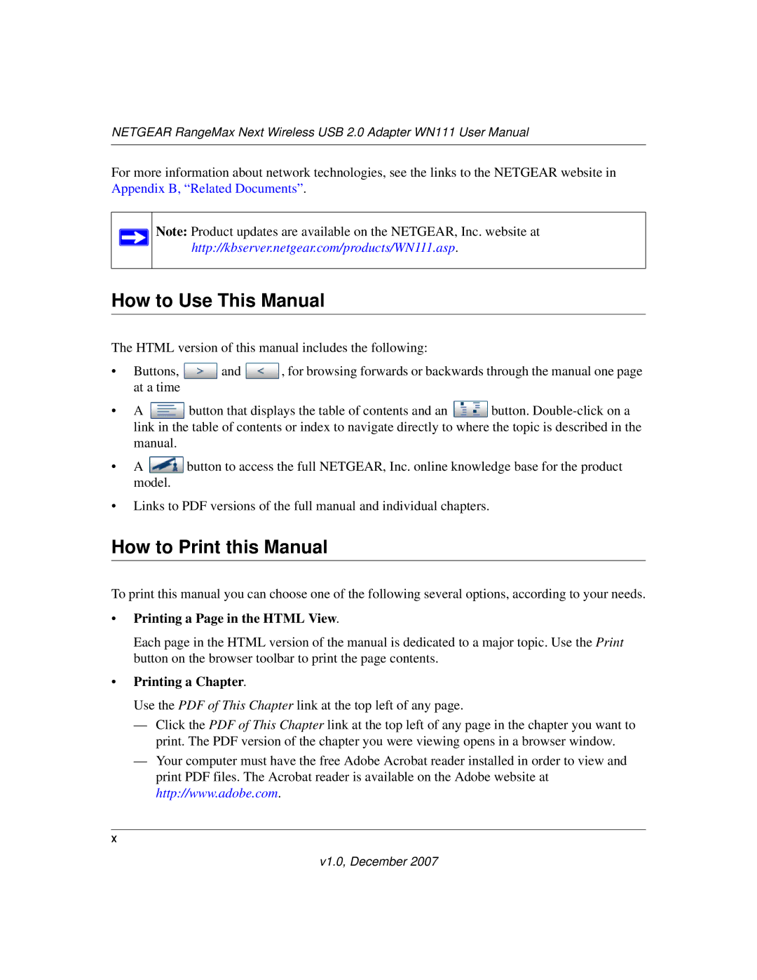 NETGEAR WPN111NA user manual How to Use This Manual, How to Print this Manual 