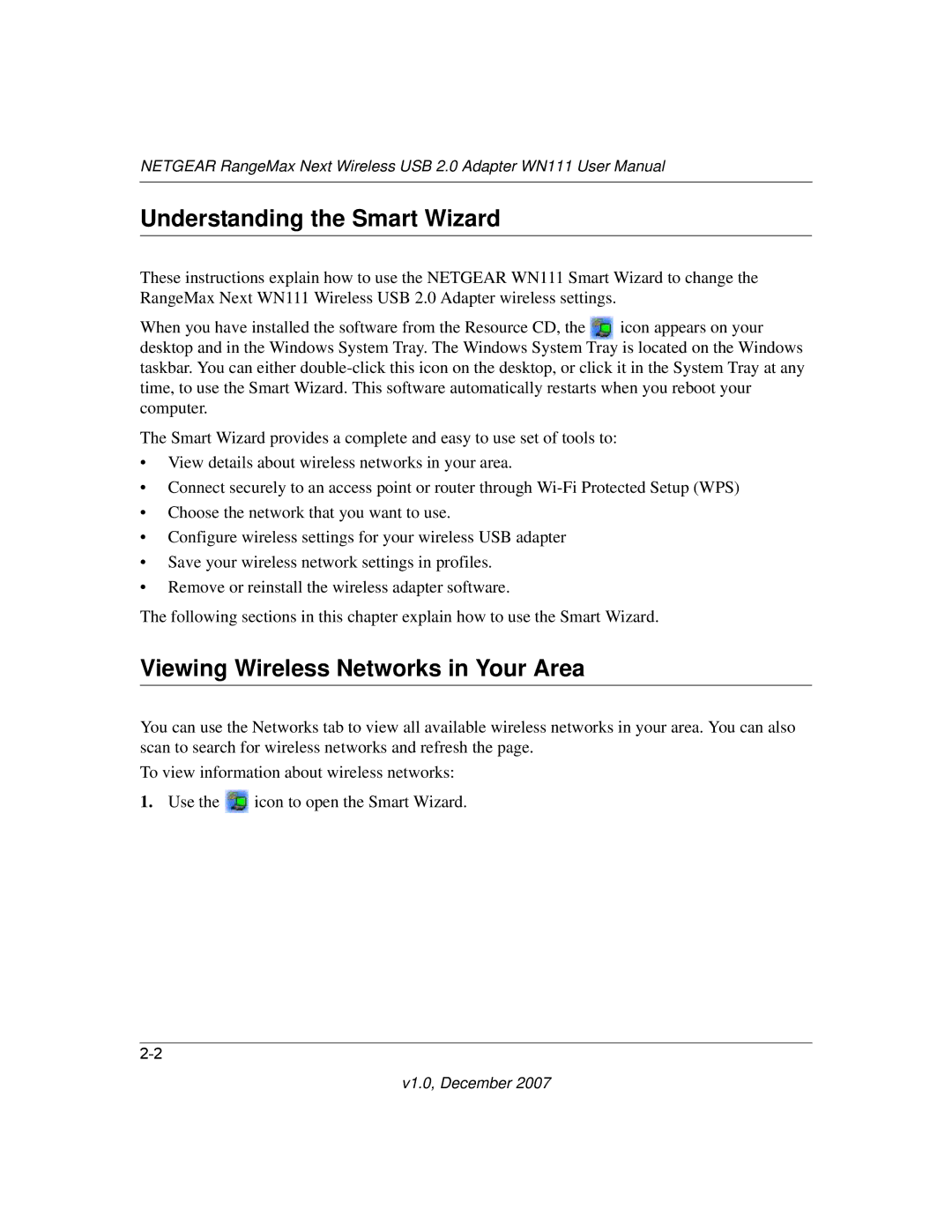 NETGEAR WPN111NA user manual Understanding the Smart Wizard, Viewing Wireless Networks in Your Area 