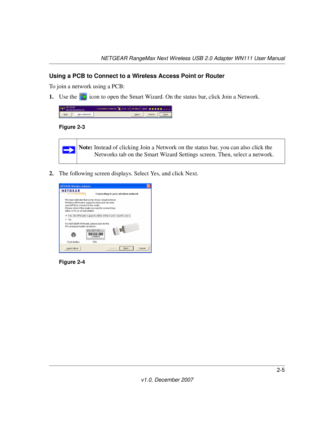 NETGEAR WPN111NA user manual Using a PCB to Connect to a Wireless Access Point or Router 