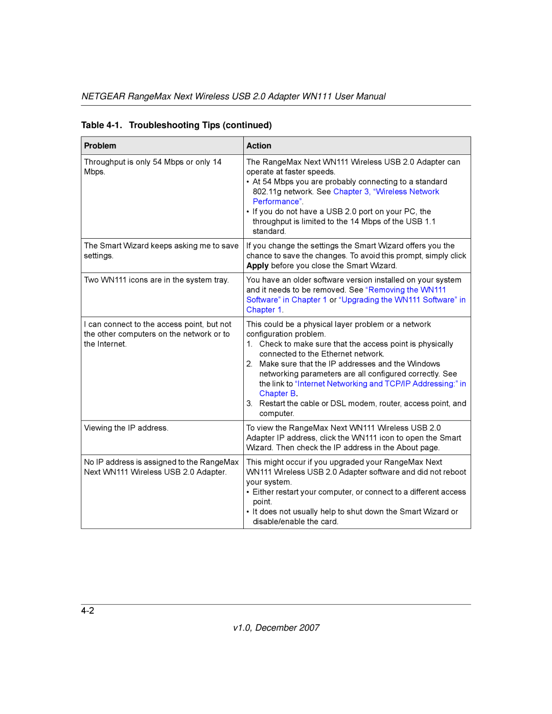 NETGEAR WPN111NA user manual 802.11g network. See , Wireless Network 