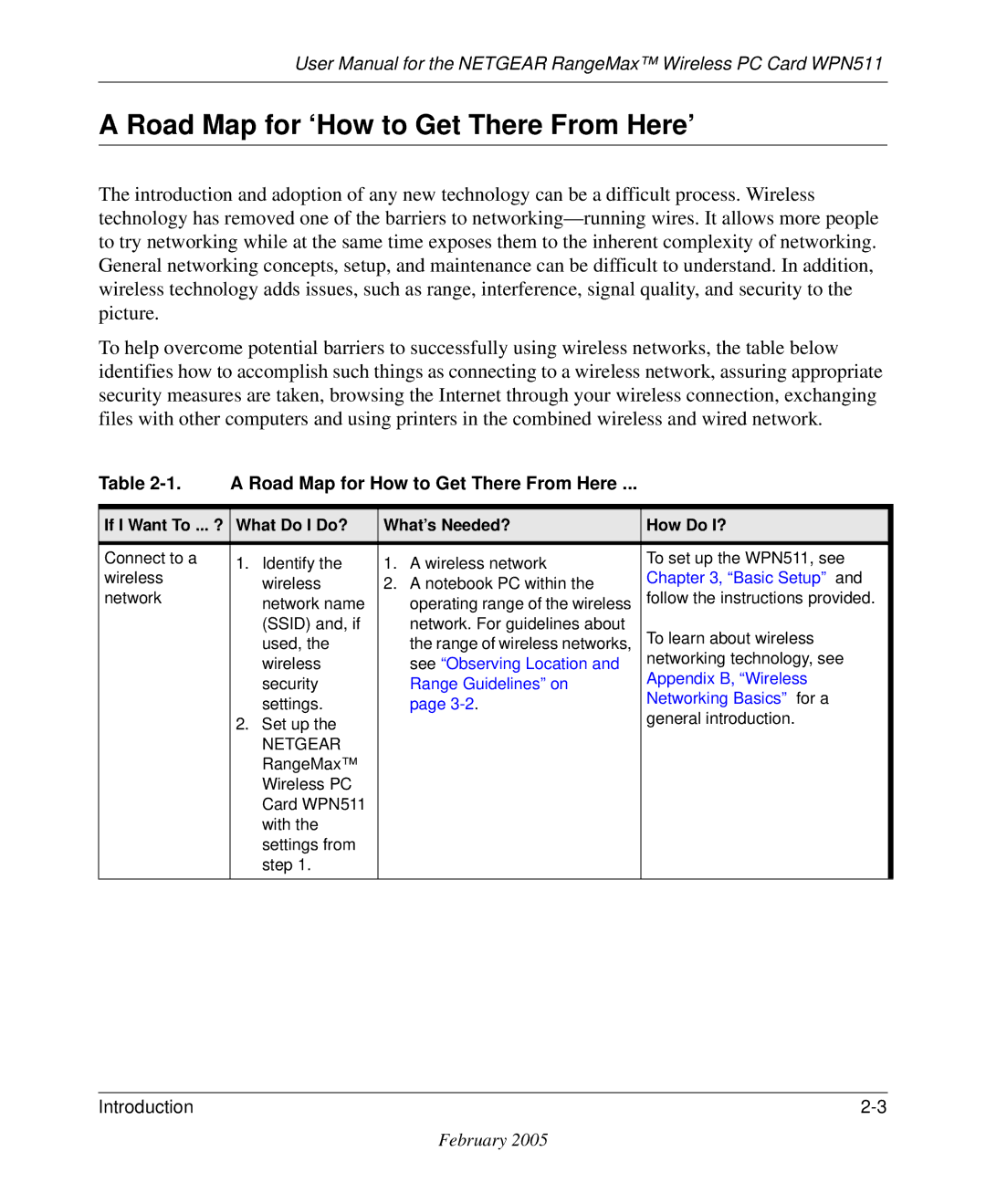 NETGEAR WPN511 user manual Road Map for ‘How to Get There From Here’ 