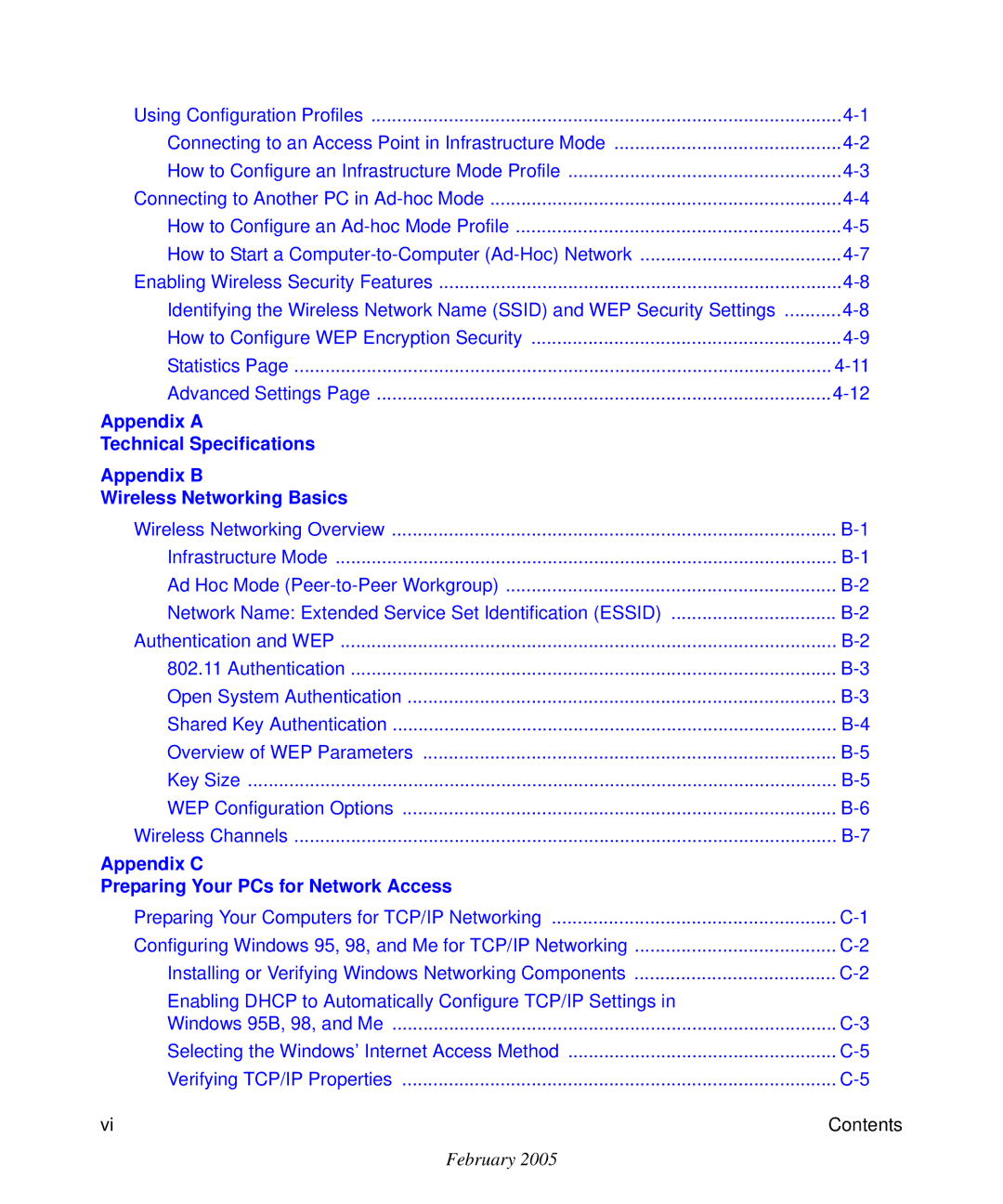 NETGEAR WPN511 user manual Appendix C  Preparing Your PCs for Network Access 