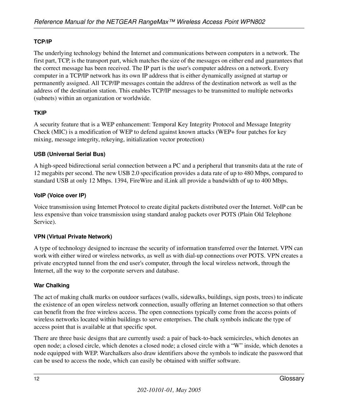 NETGEAR WPN802 manual Tcp/Ip 